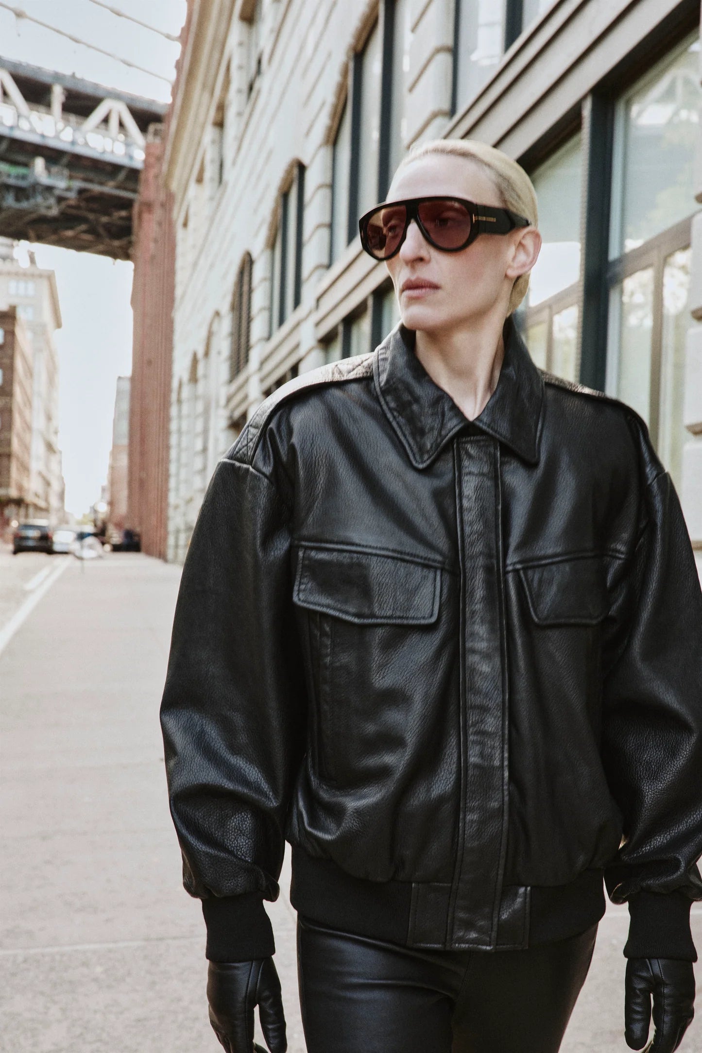 Lamarque Leather Bomber | Black