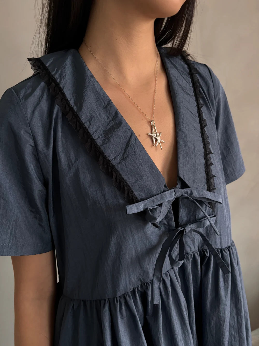 A Bronze Age | Shiloh Dress| Slate Taffeta