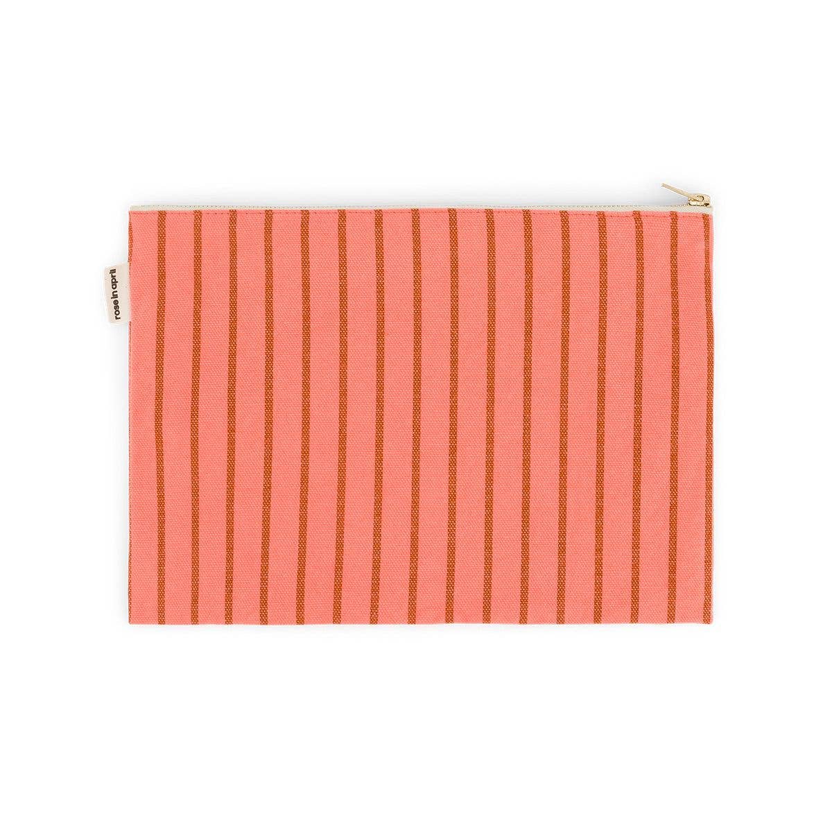 The Big Pouch | Coral Pecan Stripe - Paloma