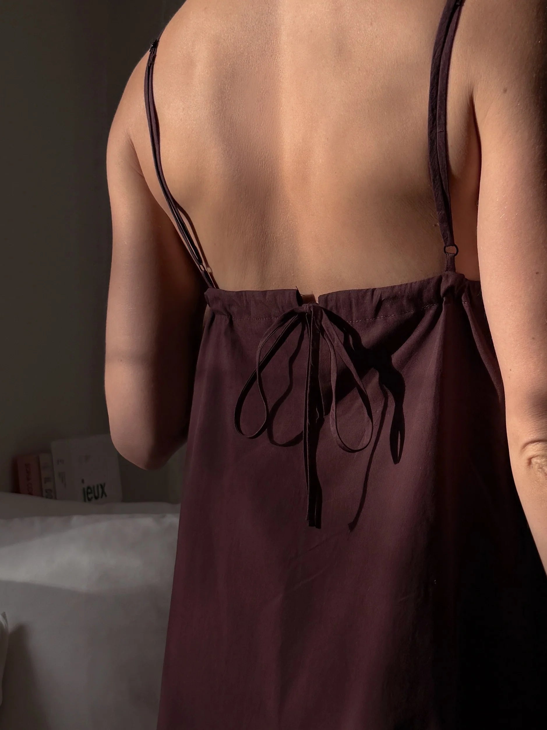 Volay | The Midi Tie Back Dress | Espresso