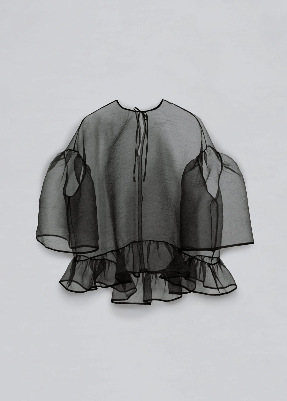 Esthe | Organza Oversized Blouse | Black