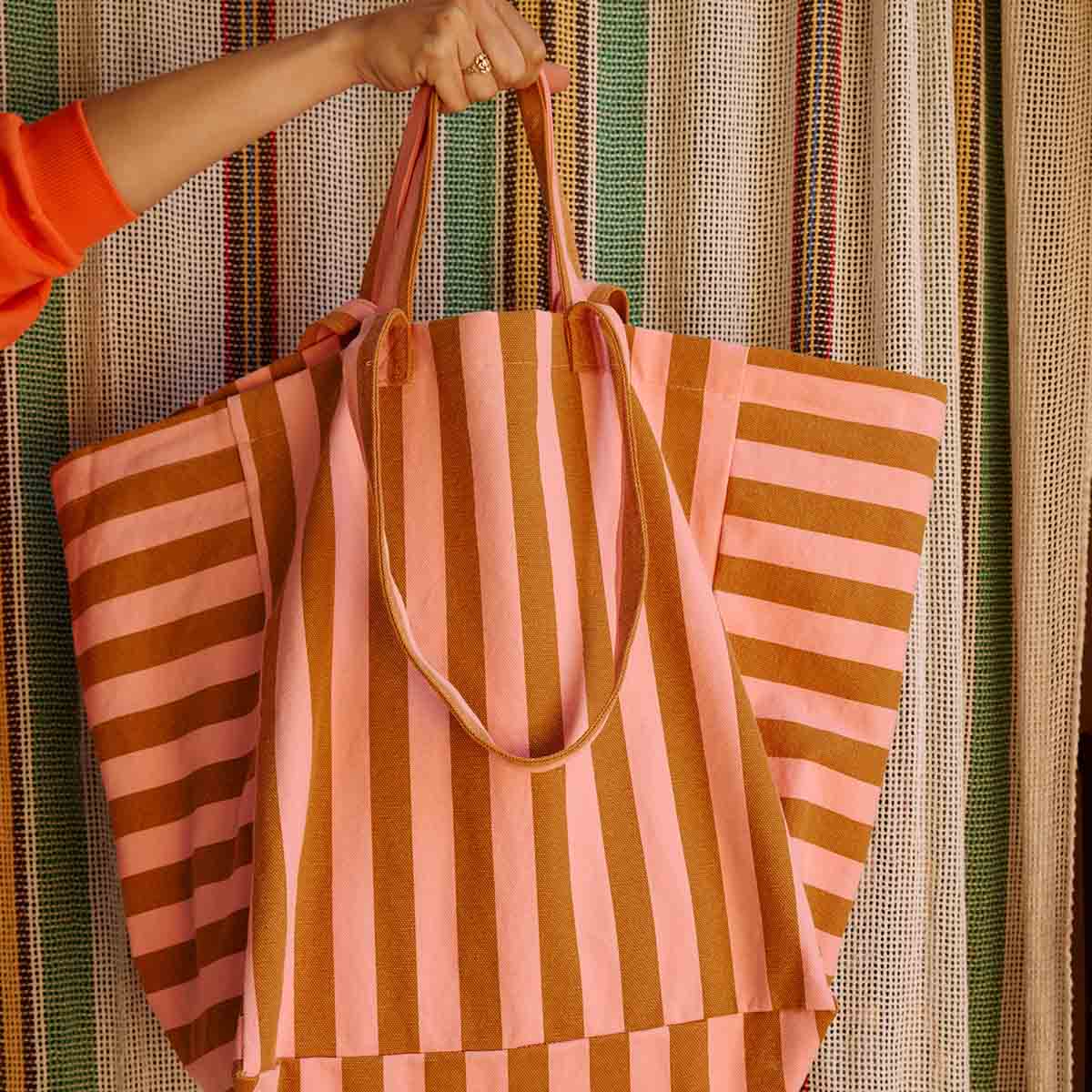The Big Bag | Strawberry Caramel Stripe