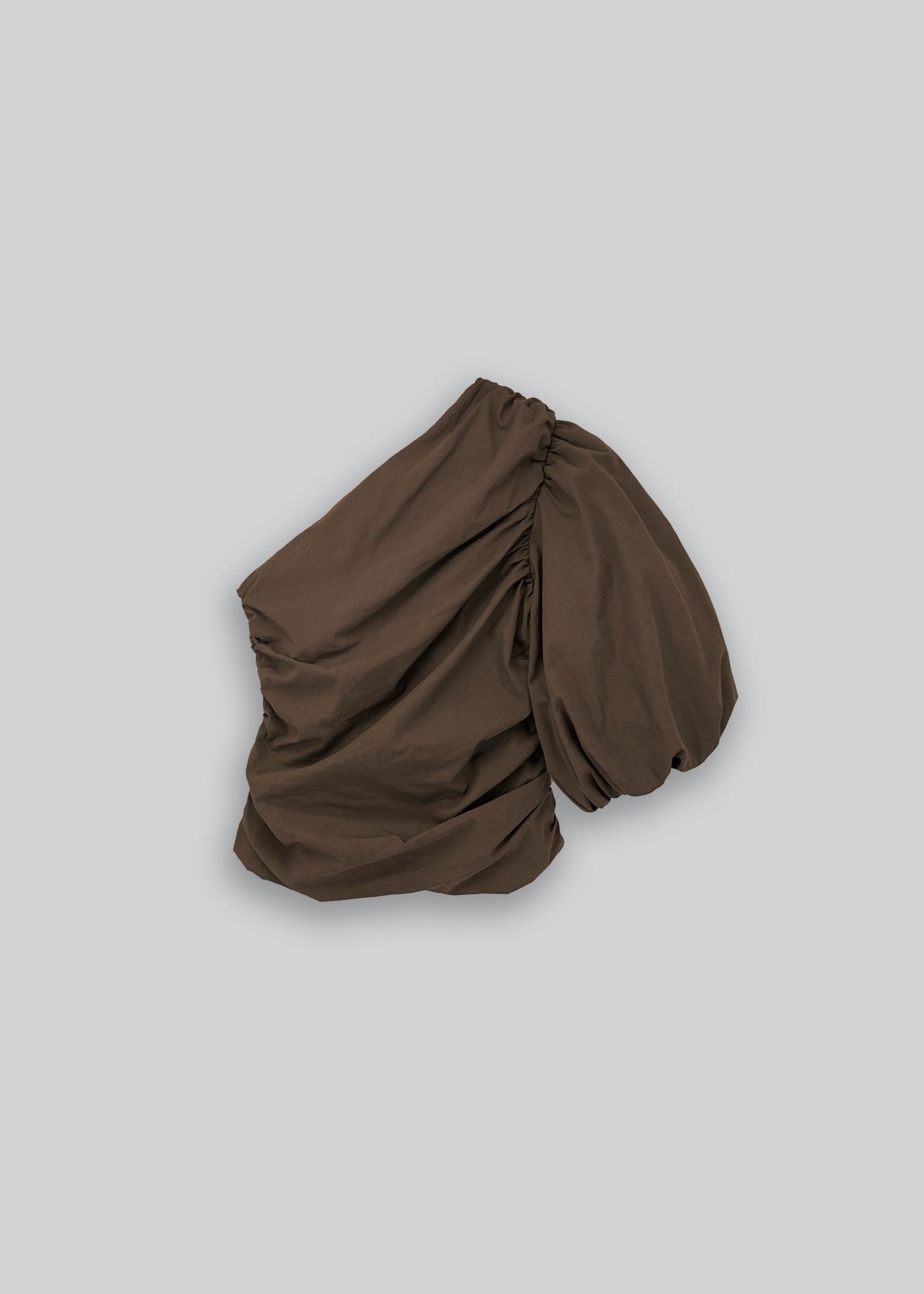 Esthé | Poplin One Shoulder Top  | Espresso