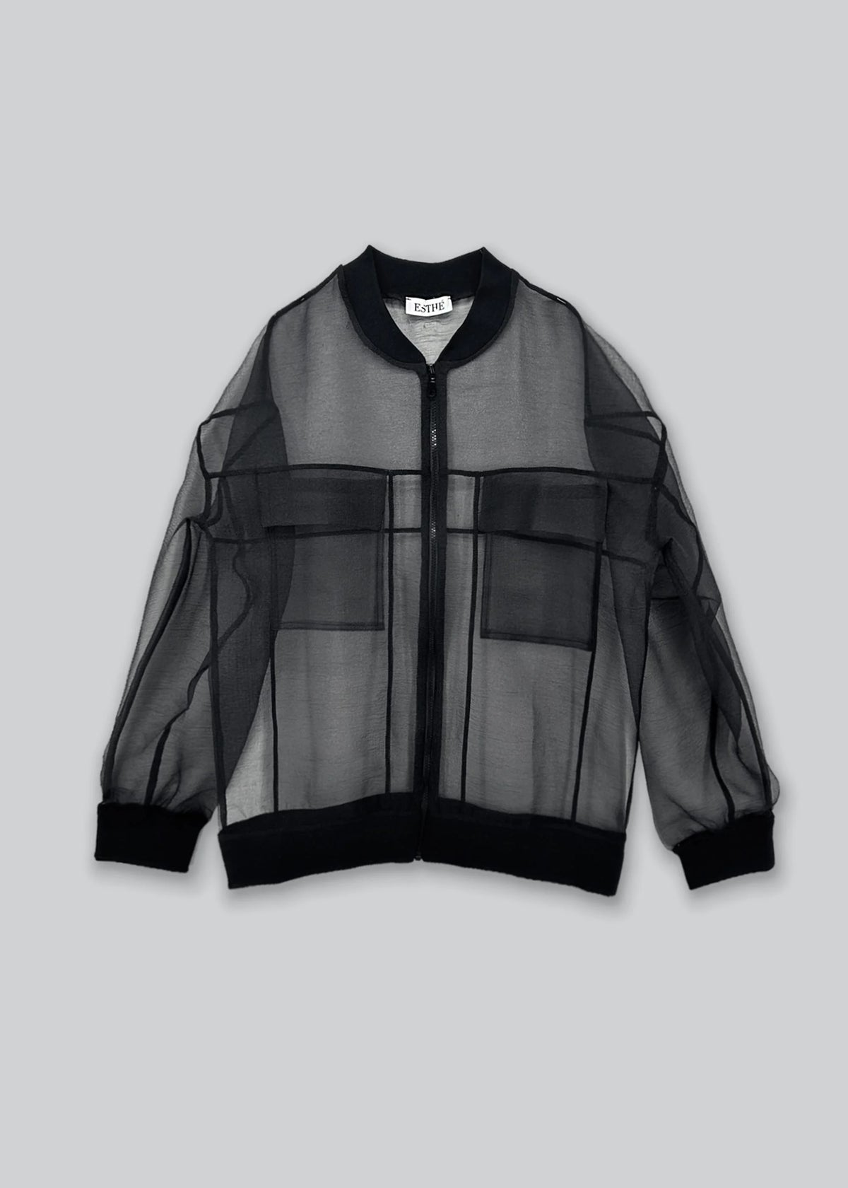 Esthé | Organza Oversized Bomber  | Black