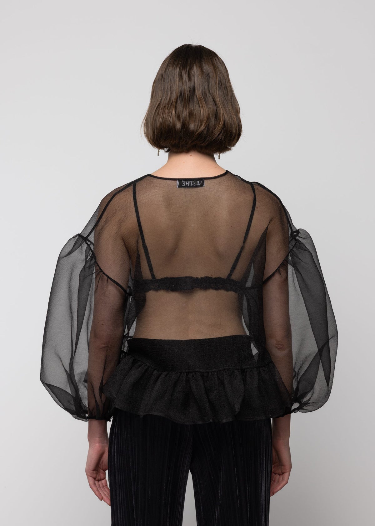 Esthé | Volume Organza Bow Top | Black