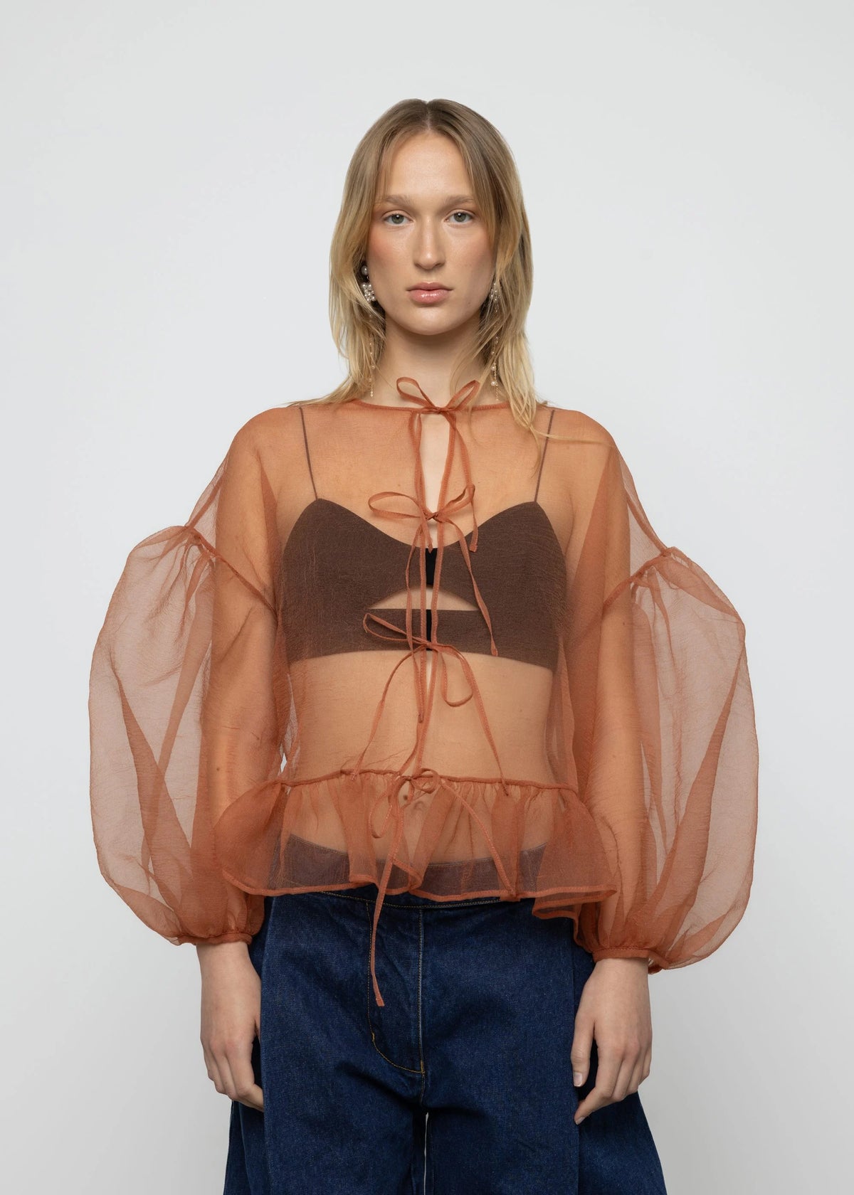 Esthé | Volume Organza Bow Top | Cork