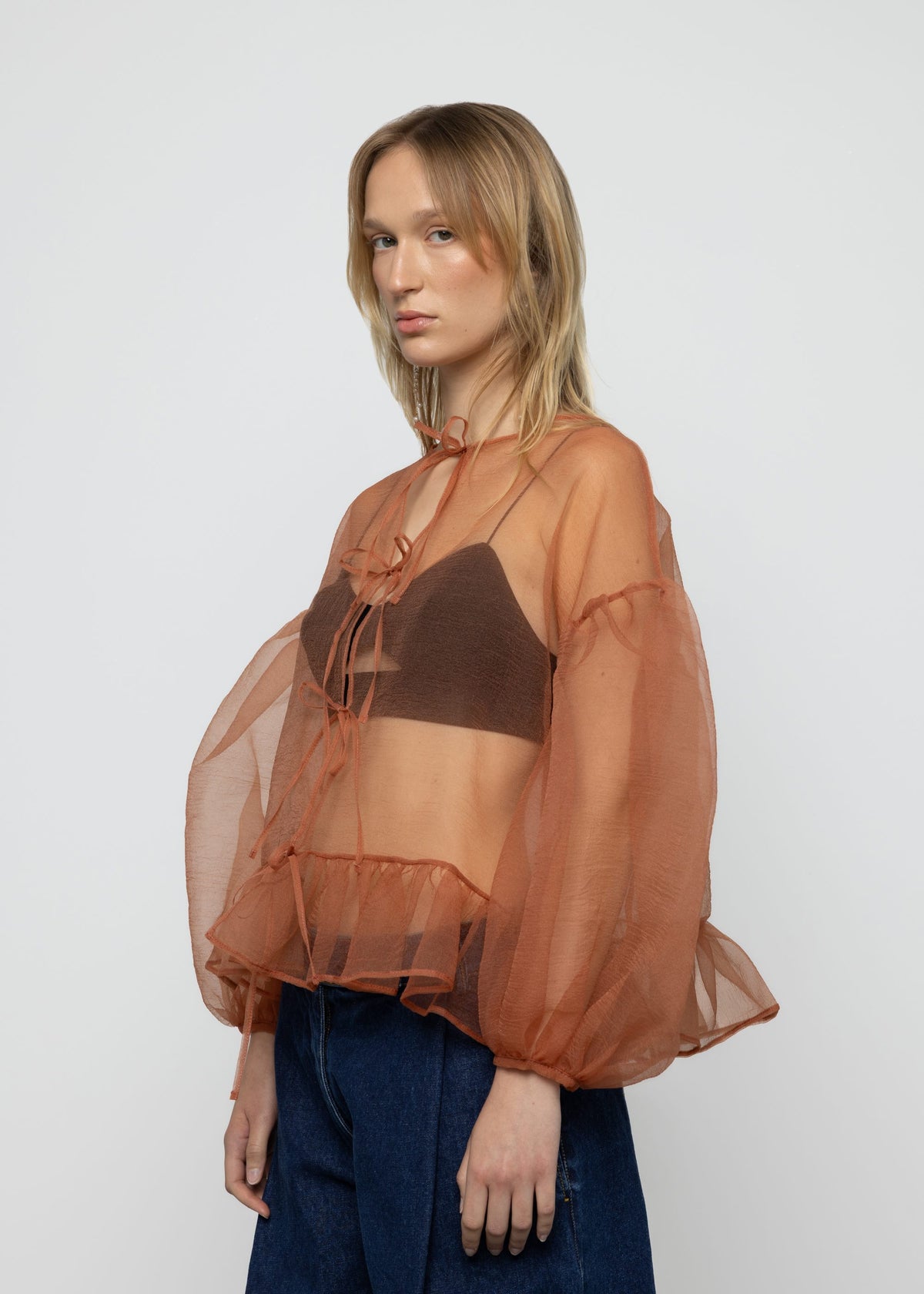 Esthé | Volume Organza Bow Top | Cork
