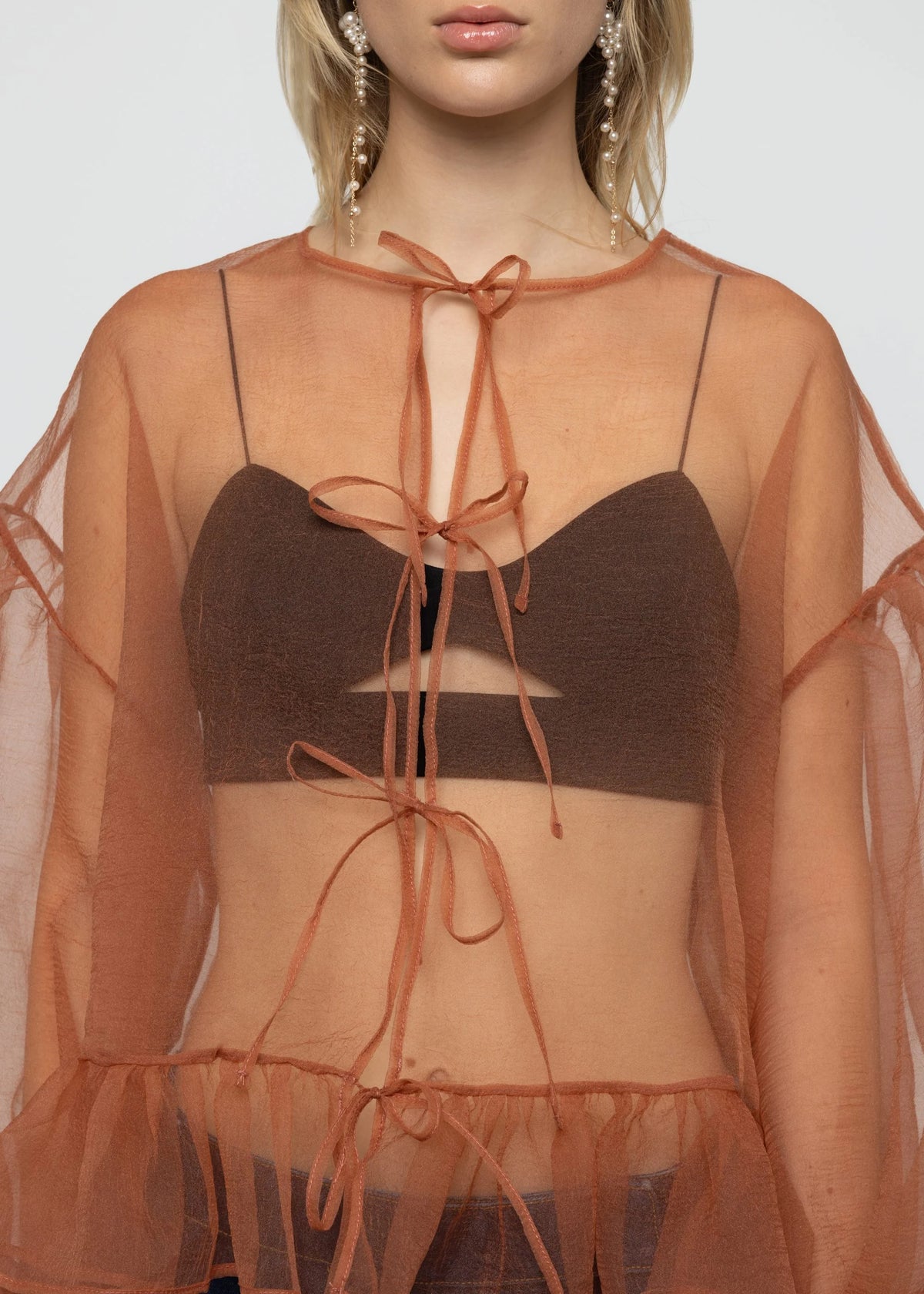 Esthé | Volume Organza Bow Top | Cork