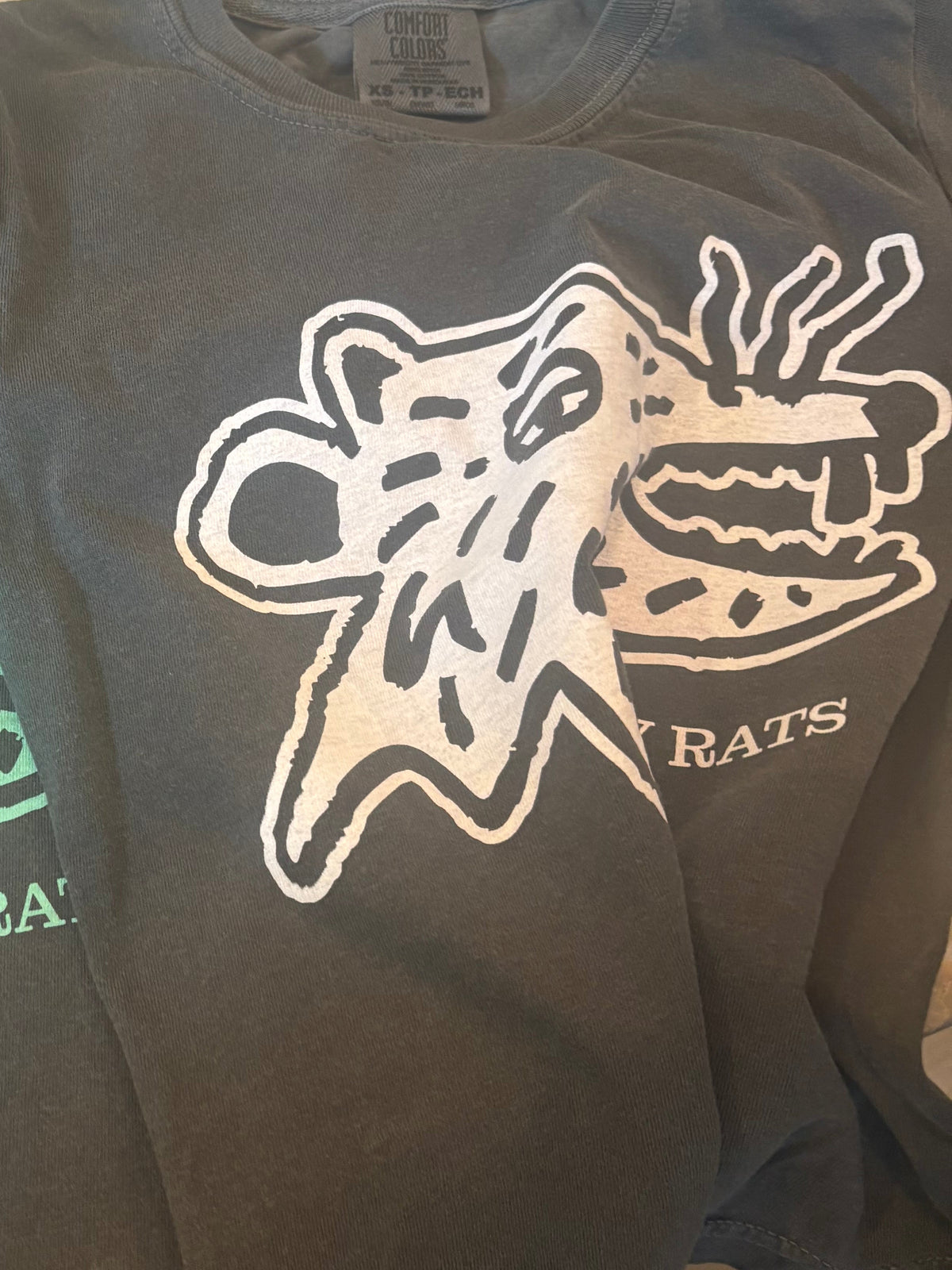 Bay Rat Kids Tee | washed black and white