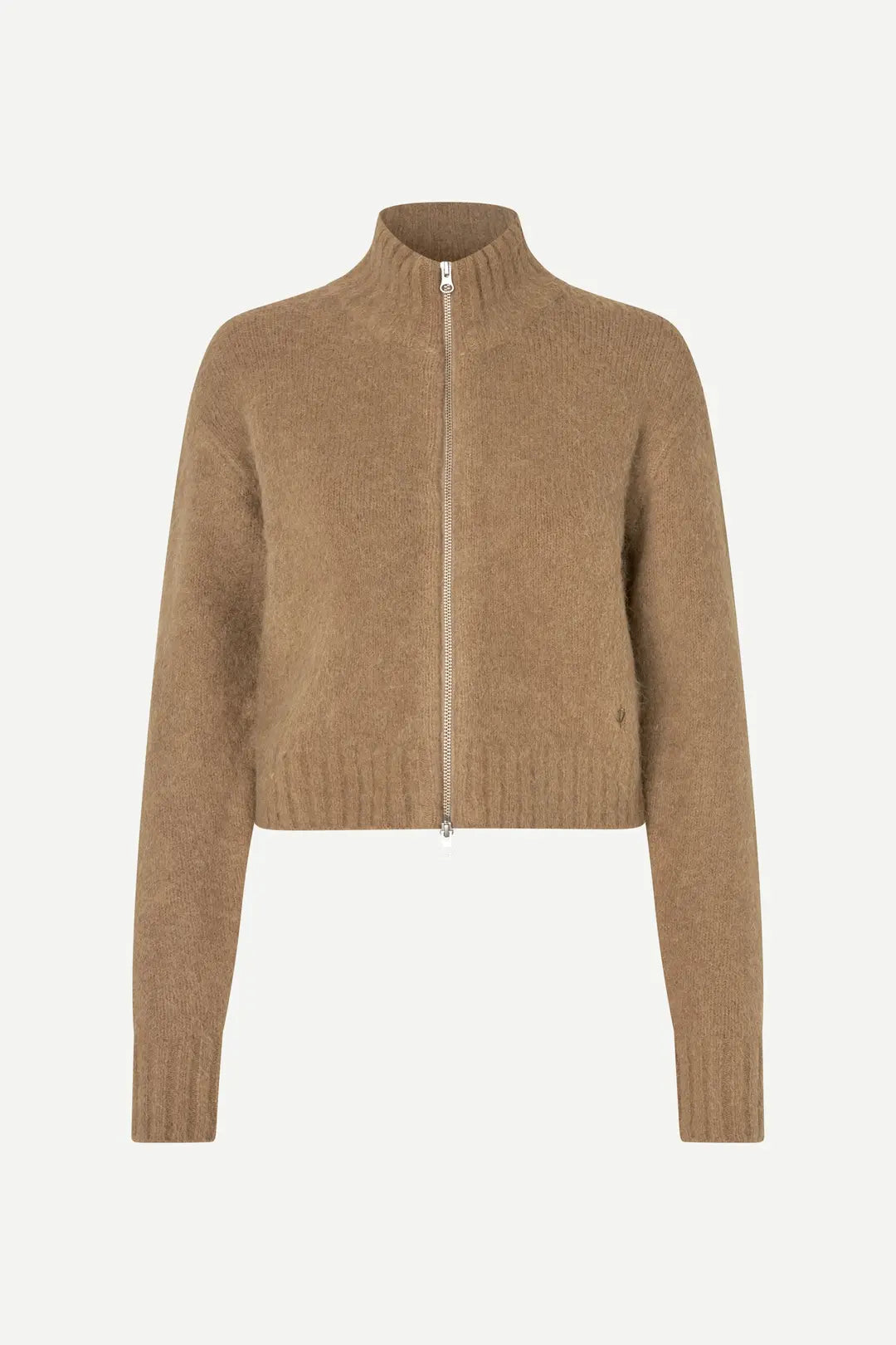 Samsoe Samsoe | Sajeanne Zip Cardigan | Lead Grey