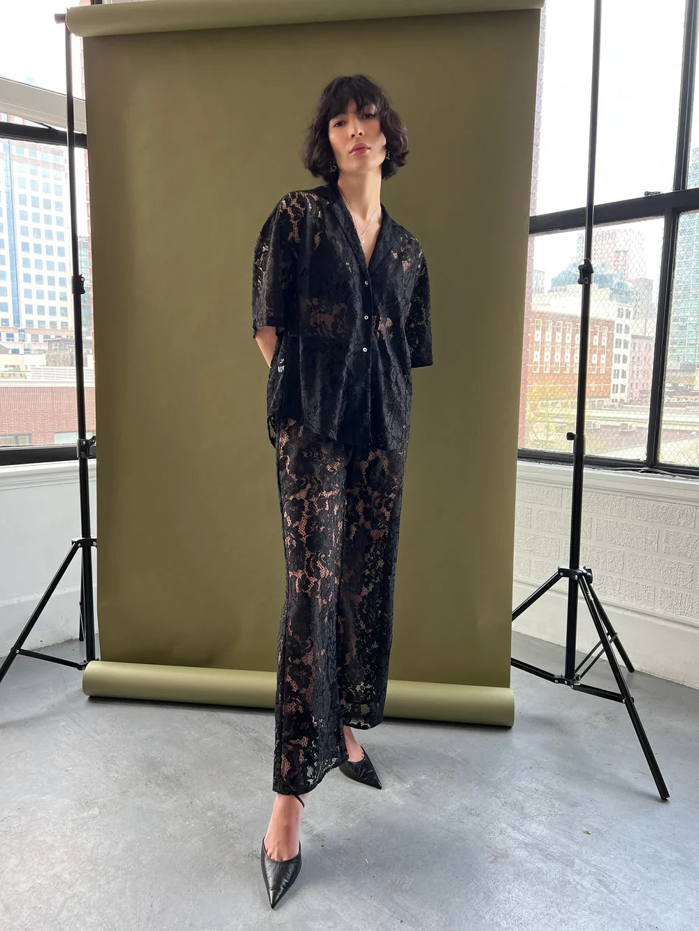 A Bronze Age | Romeo Shirt | Black Lanai Lace