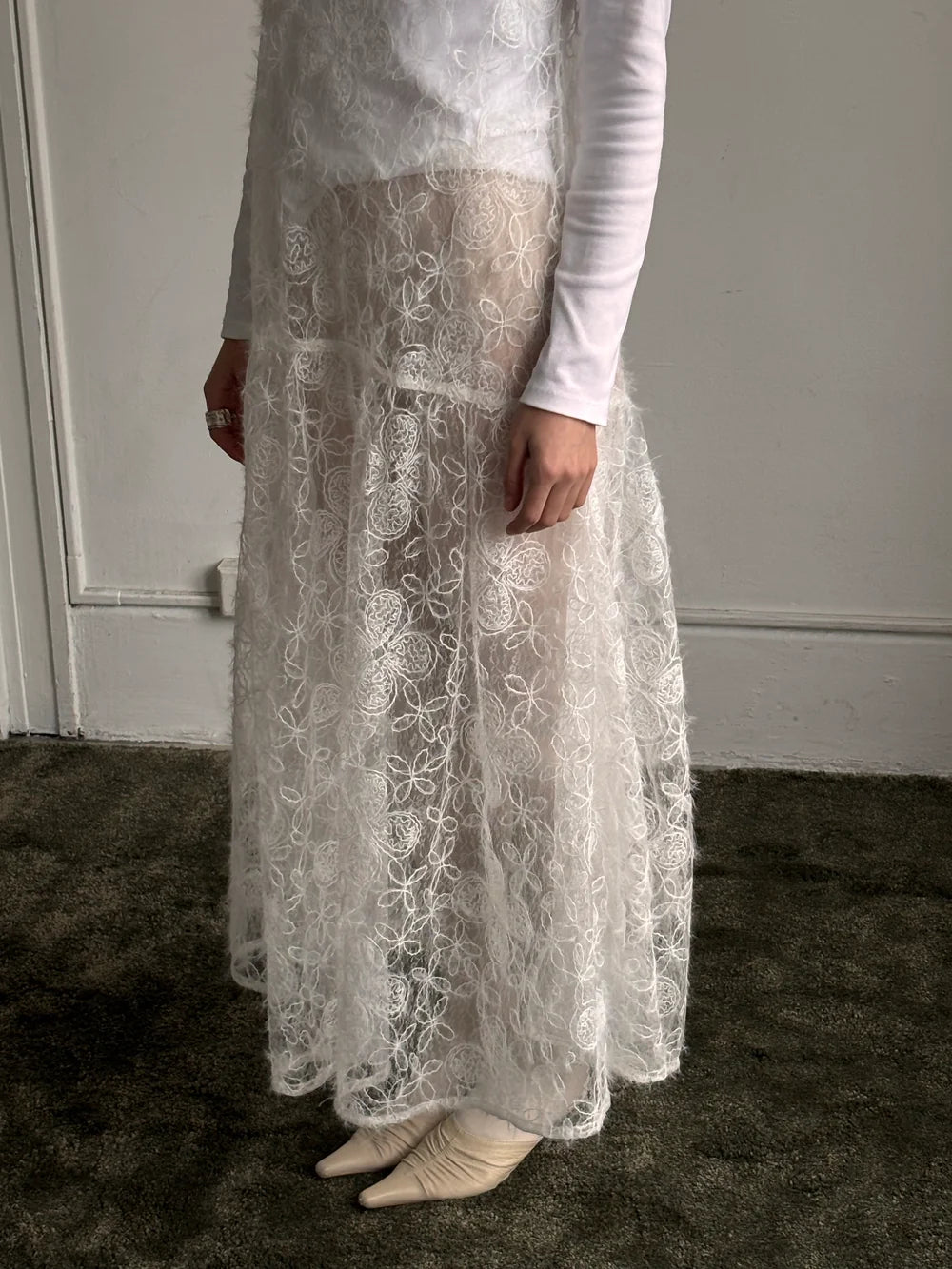 A Bronze Age | Corinne Dress| Frost Floral Lace
