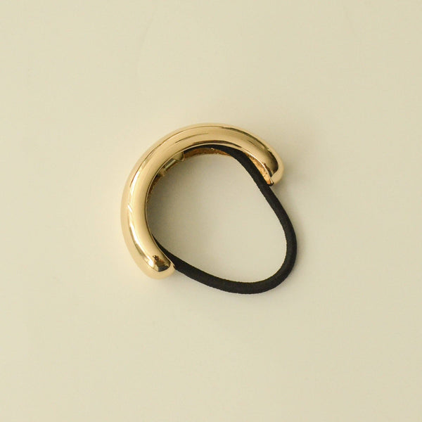 Wide Metal Cuff Hair Tie | Gold