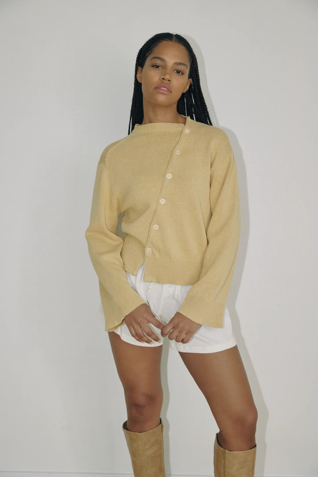 Bohème The Asymmetric Knit | Wheat