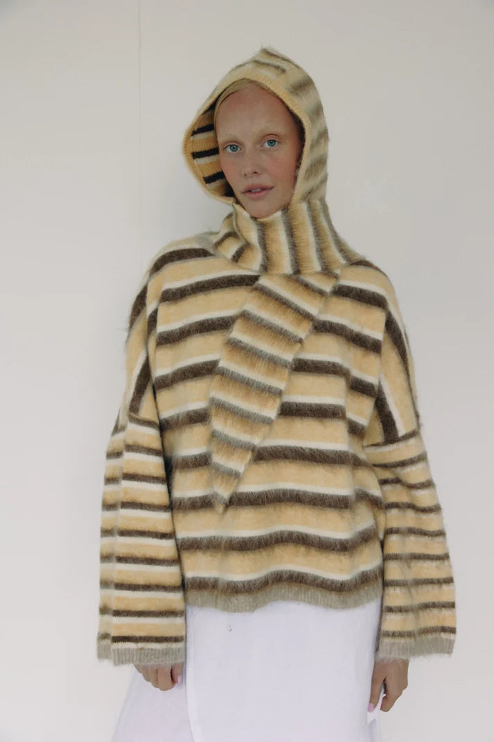 Bohème |  Hooded Scarf | Stripe