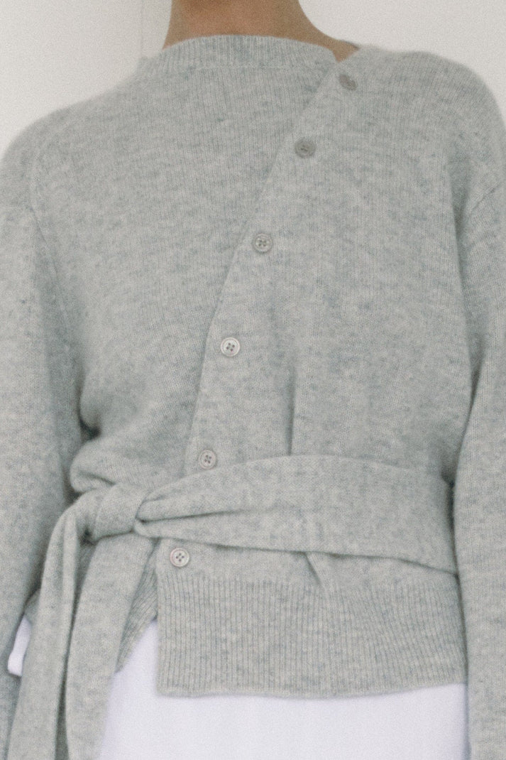Bohème | The Asymmetric Cashmere Knit |Grey