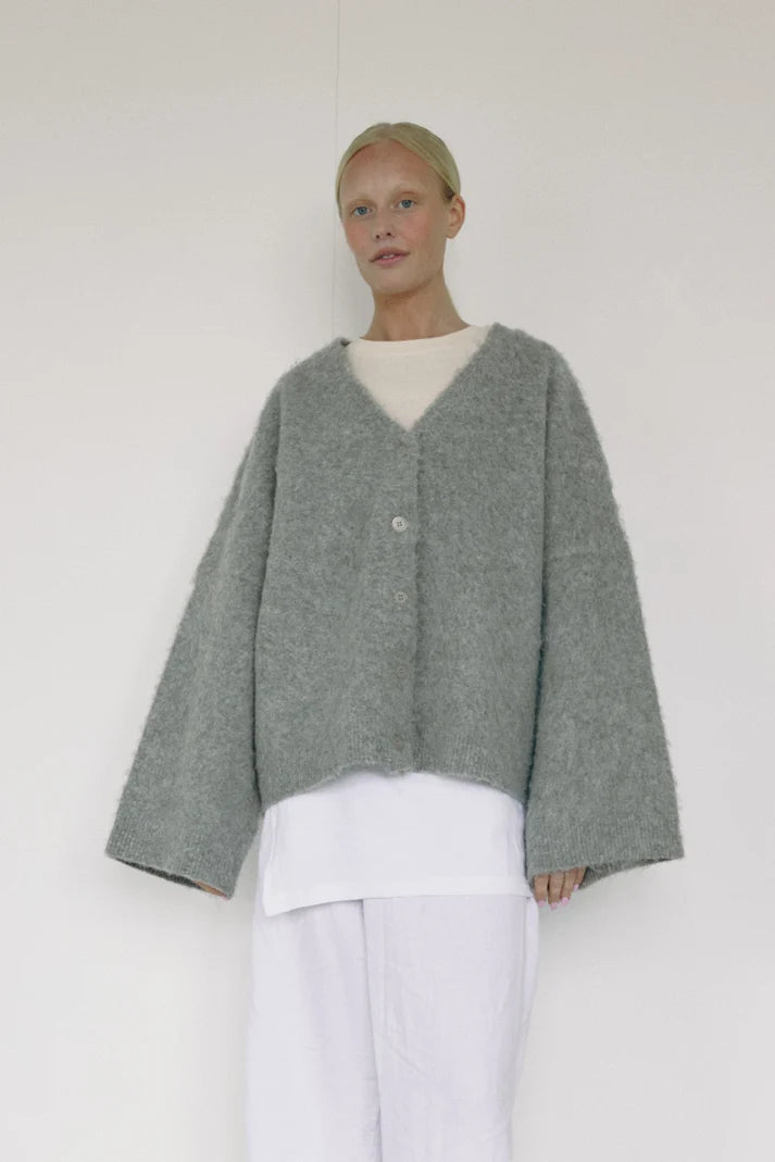 Bohème V Neck Cardi | Grey