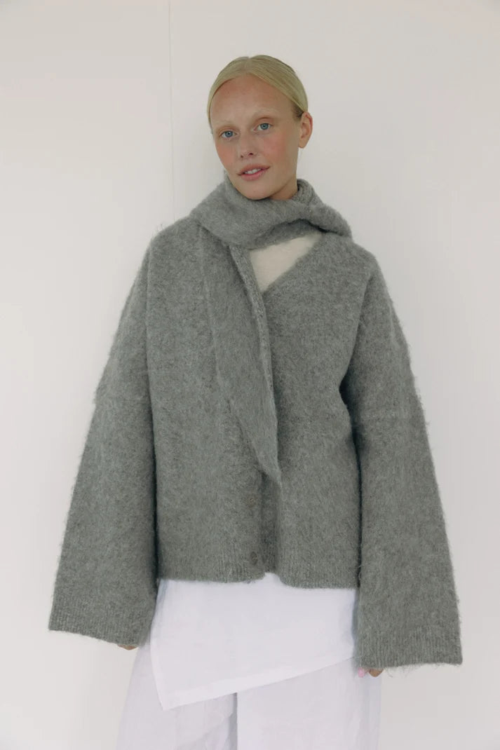 Bohème V Neck Cardi | Grey