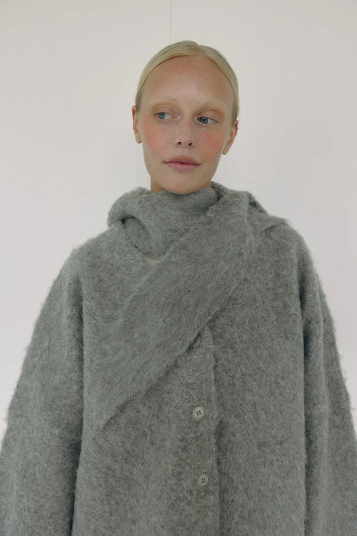 Bohème |  Hooded Scarf | Grey