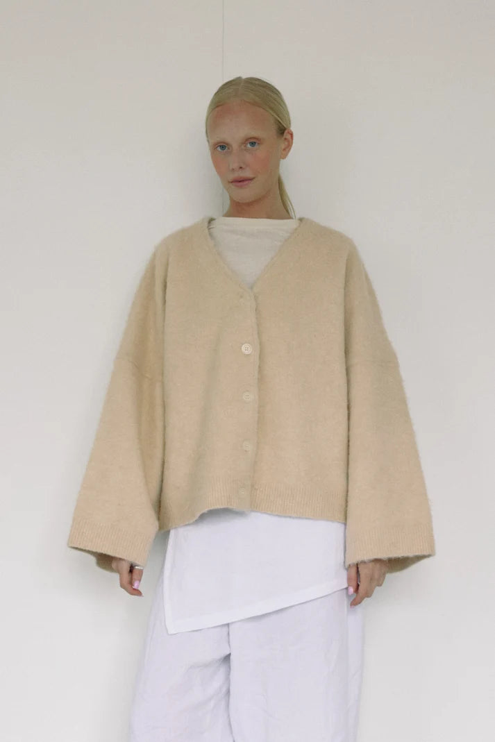 Bohème V Neck Cardi | Cream