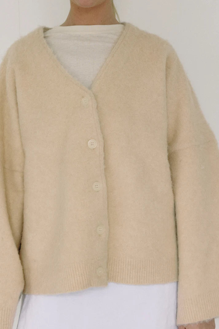 Bohème V Neck Cardi | Cream