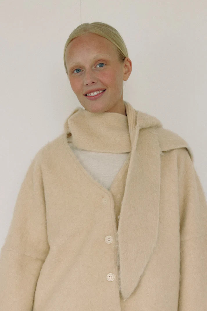 Bohème |  Hooded Scarf | Cream