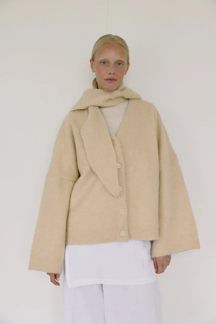 Bohème V Neck Cardi | Cream