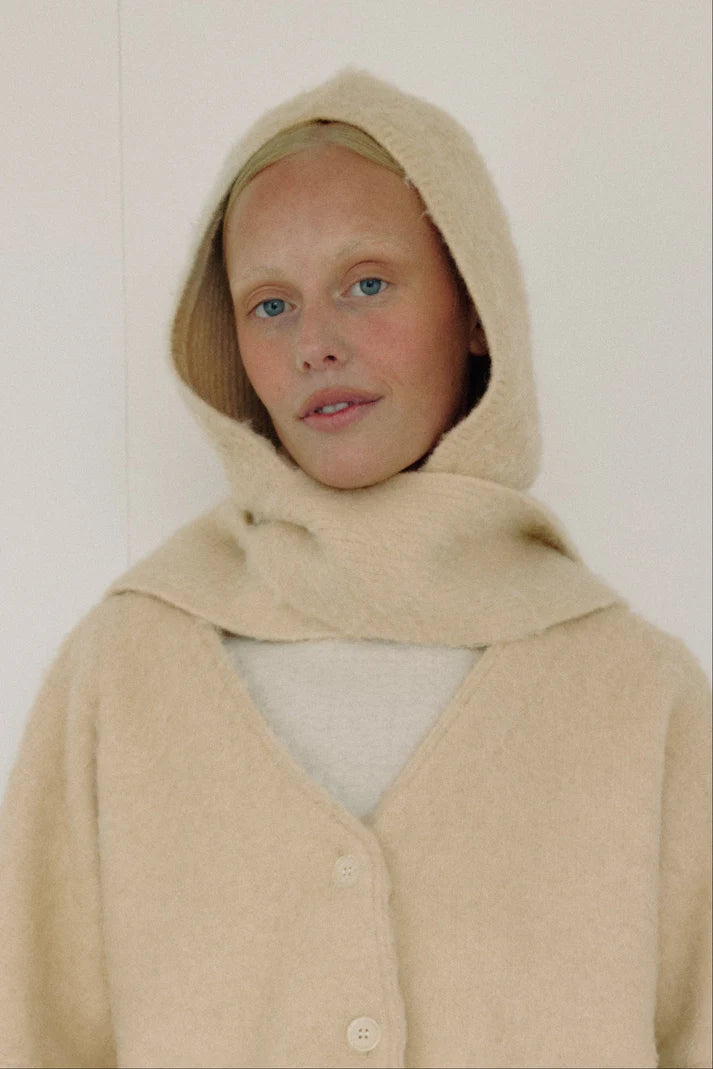 Bohème |  Hooded Scarf | Cream