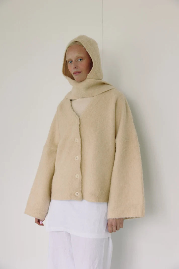 Bohème |  Hooded Scarf | Cream