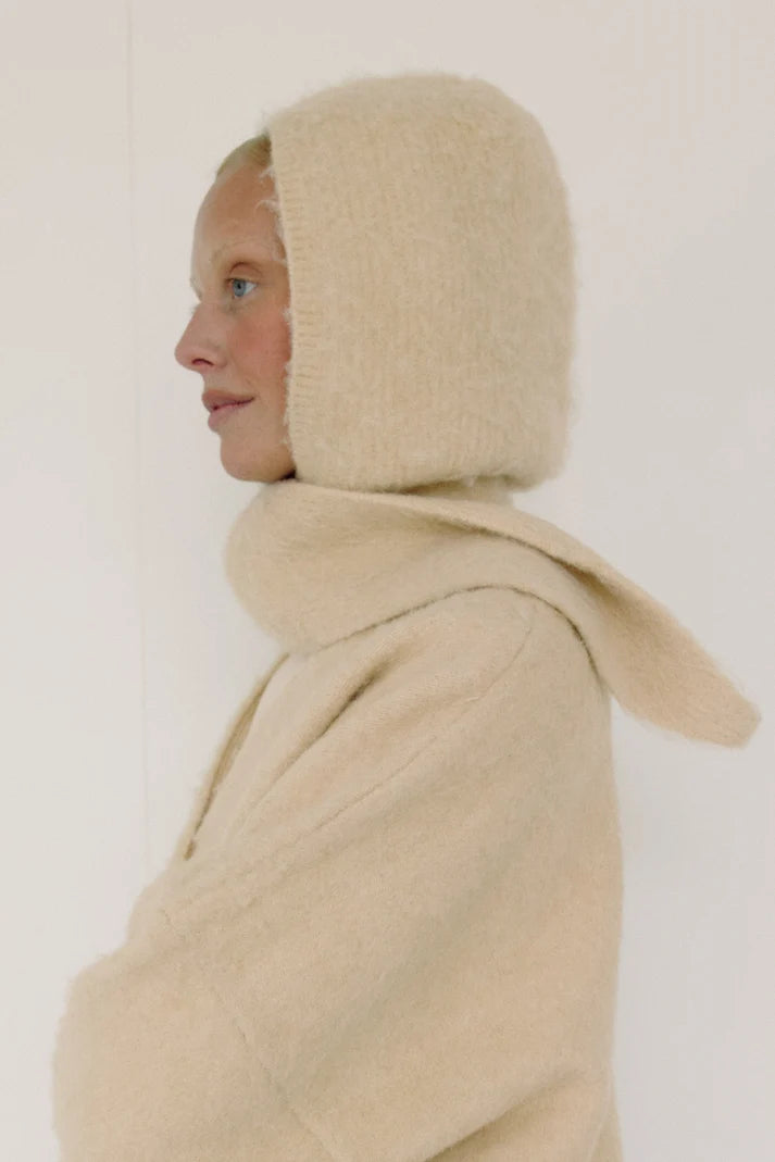Bohème |  Hooded Scarf | Cream