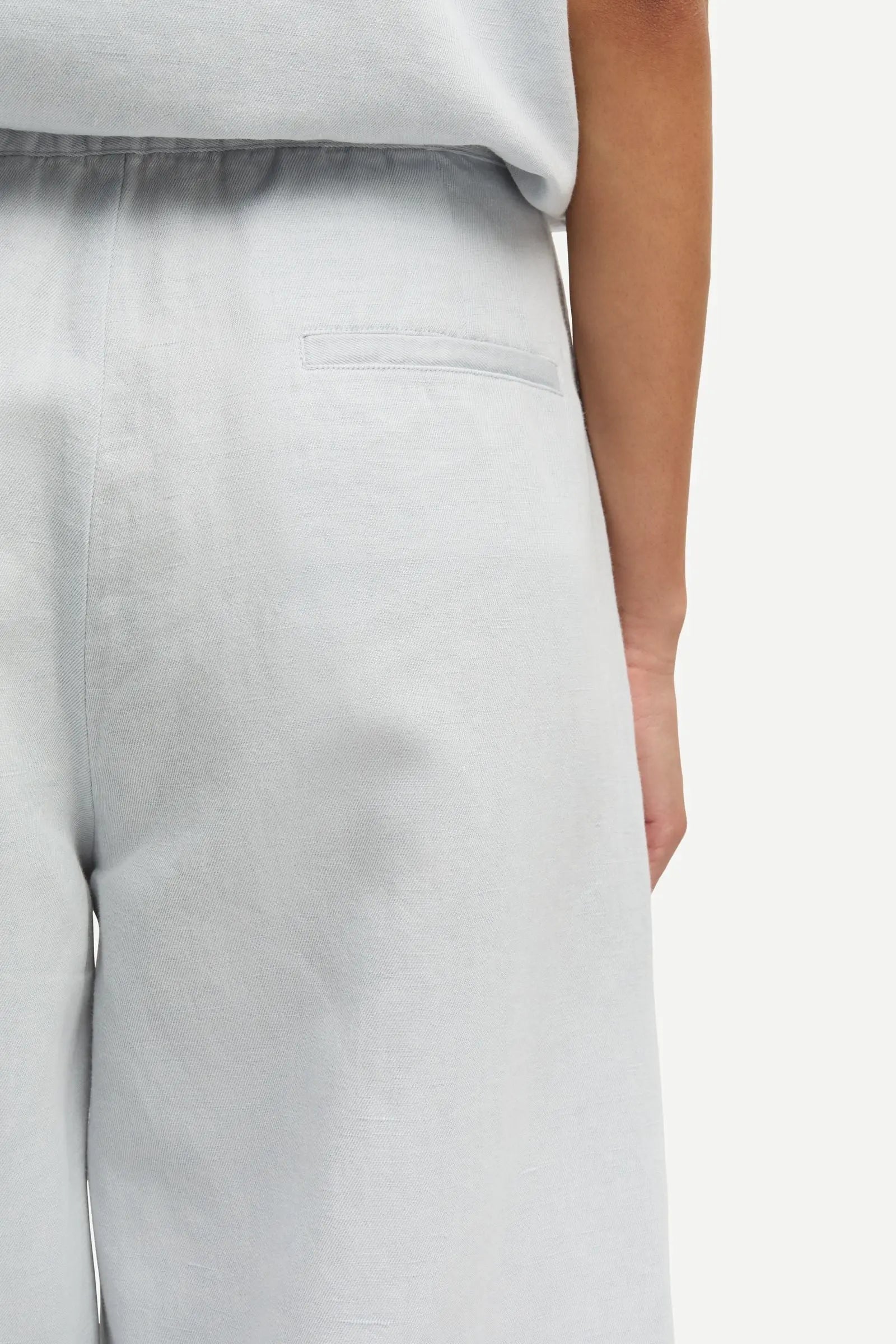 Samsoe Samsoe | Cotton Linen Trouser | Gray Dawn