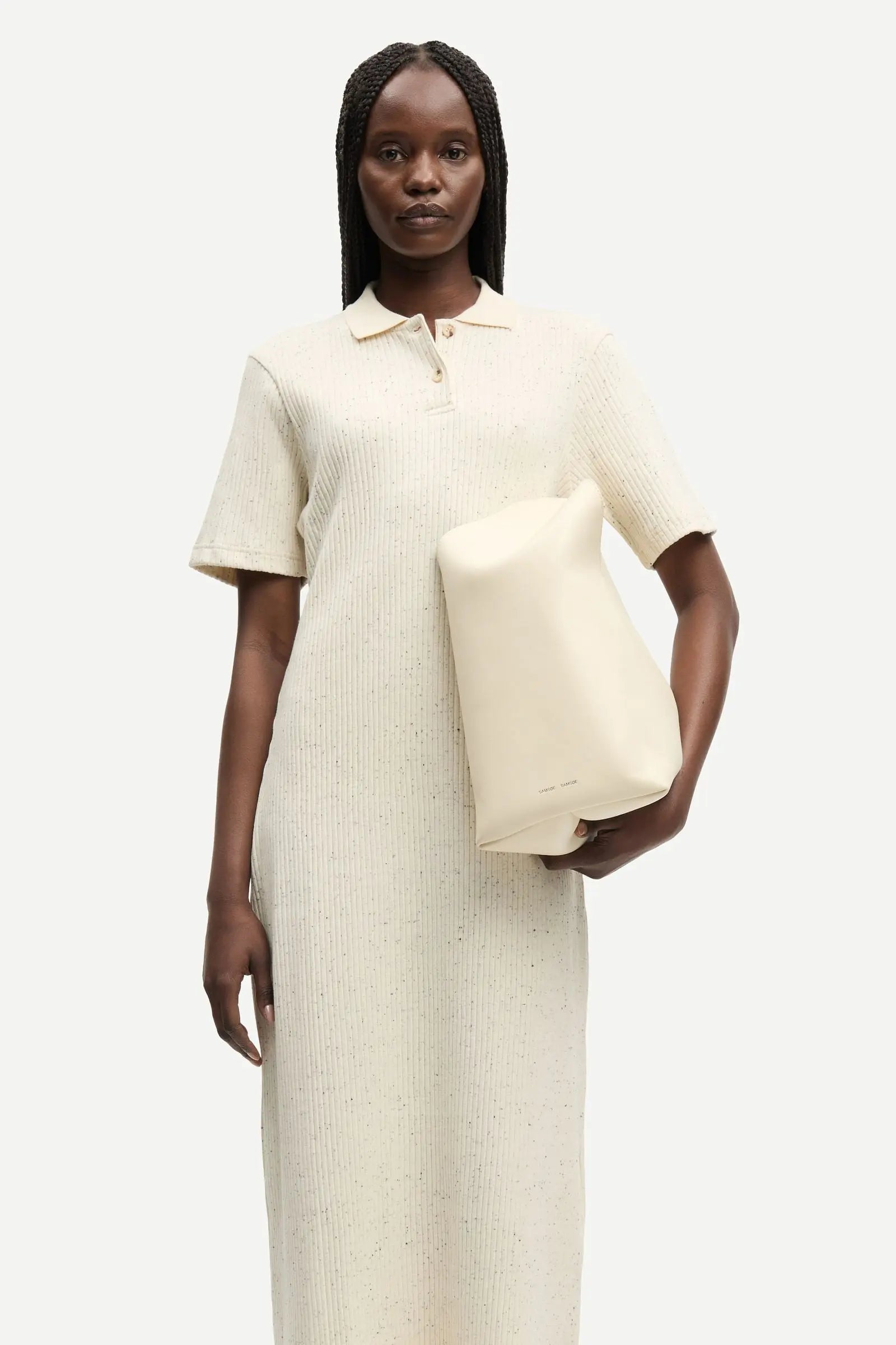 Samsoe Samsoe | Sanell Polo Dress | Egret Melange