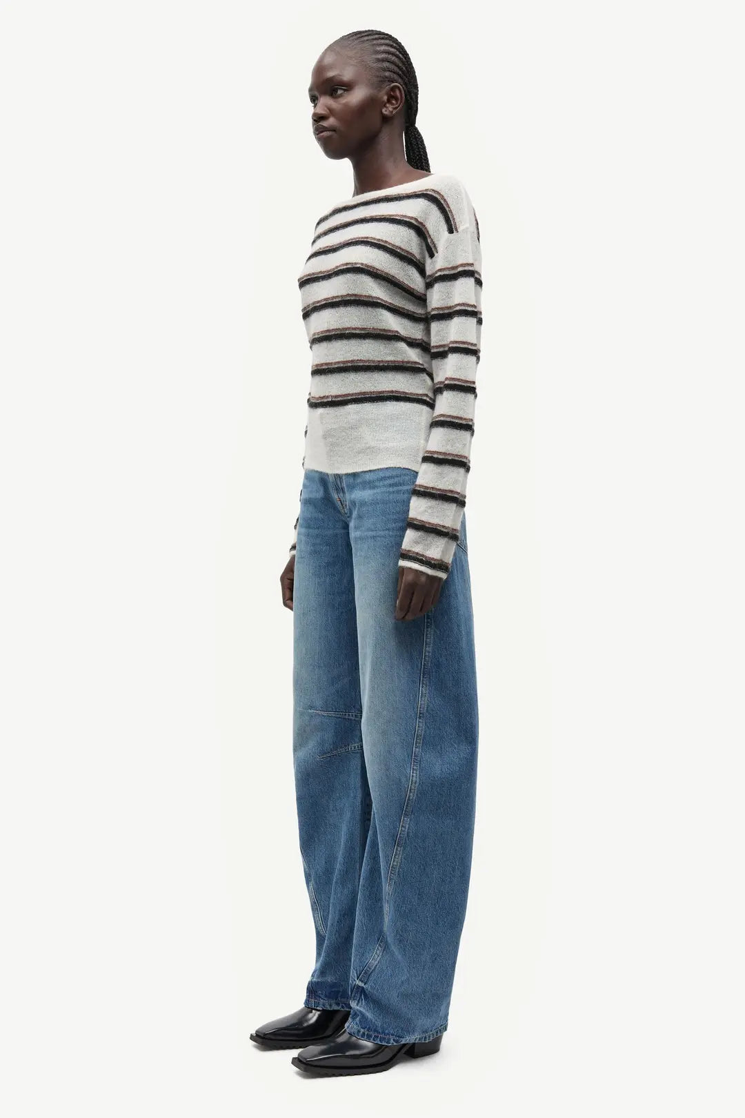 Samsoe Samsoe | Sapoppie LS Sweater | Egret Stripe