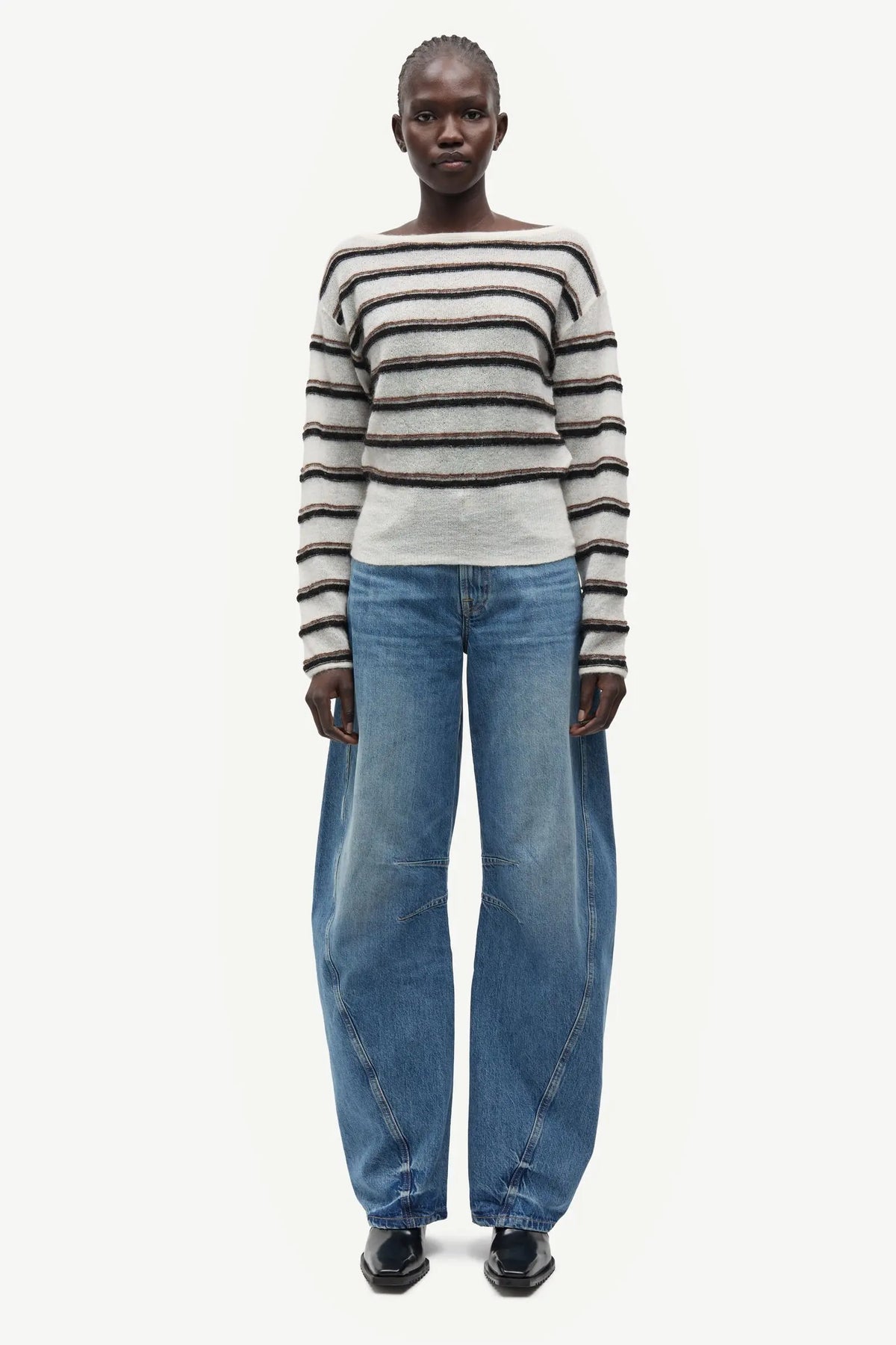 Samsoe Samsoe | Sapoppie LS Sweater | Egret Stripe