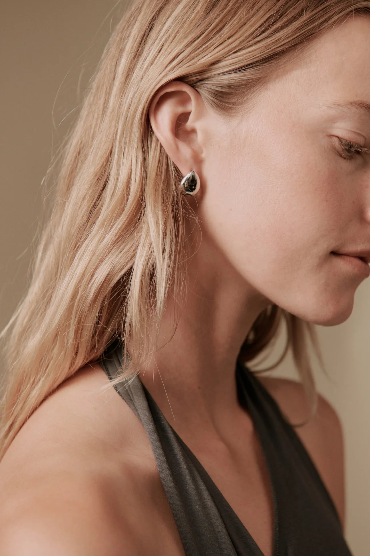 THEIR| Hannah Teardrop Studs | Silver