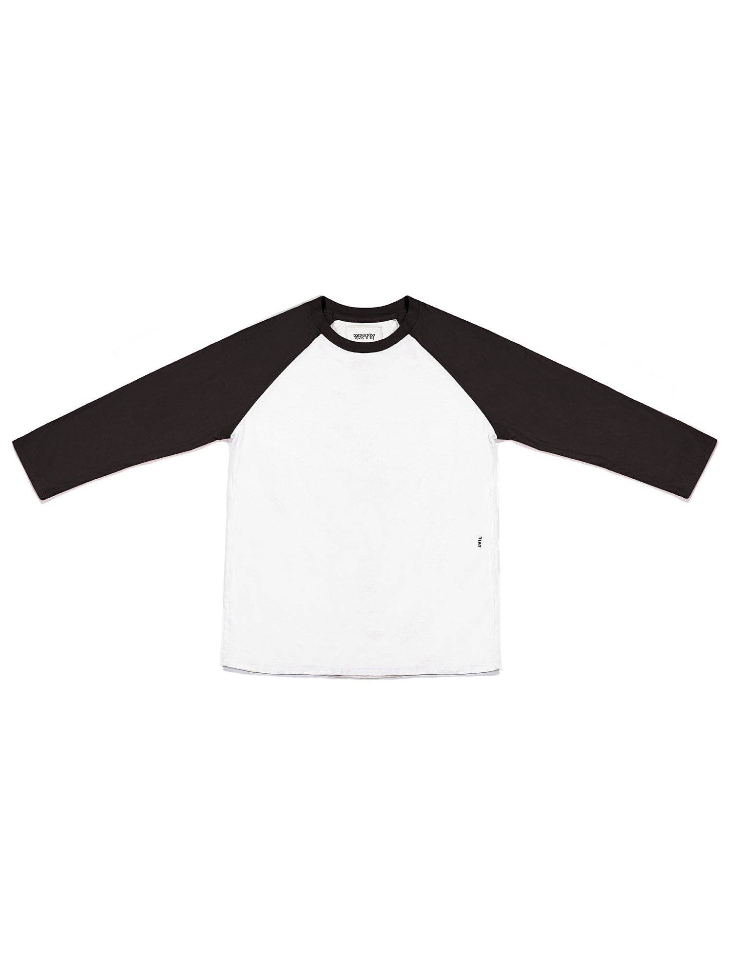 Tomorrow in a Year| Raglan Baseball Tee| Black/White
