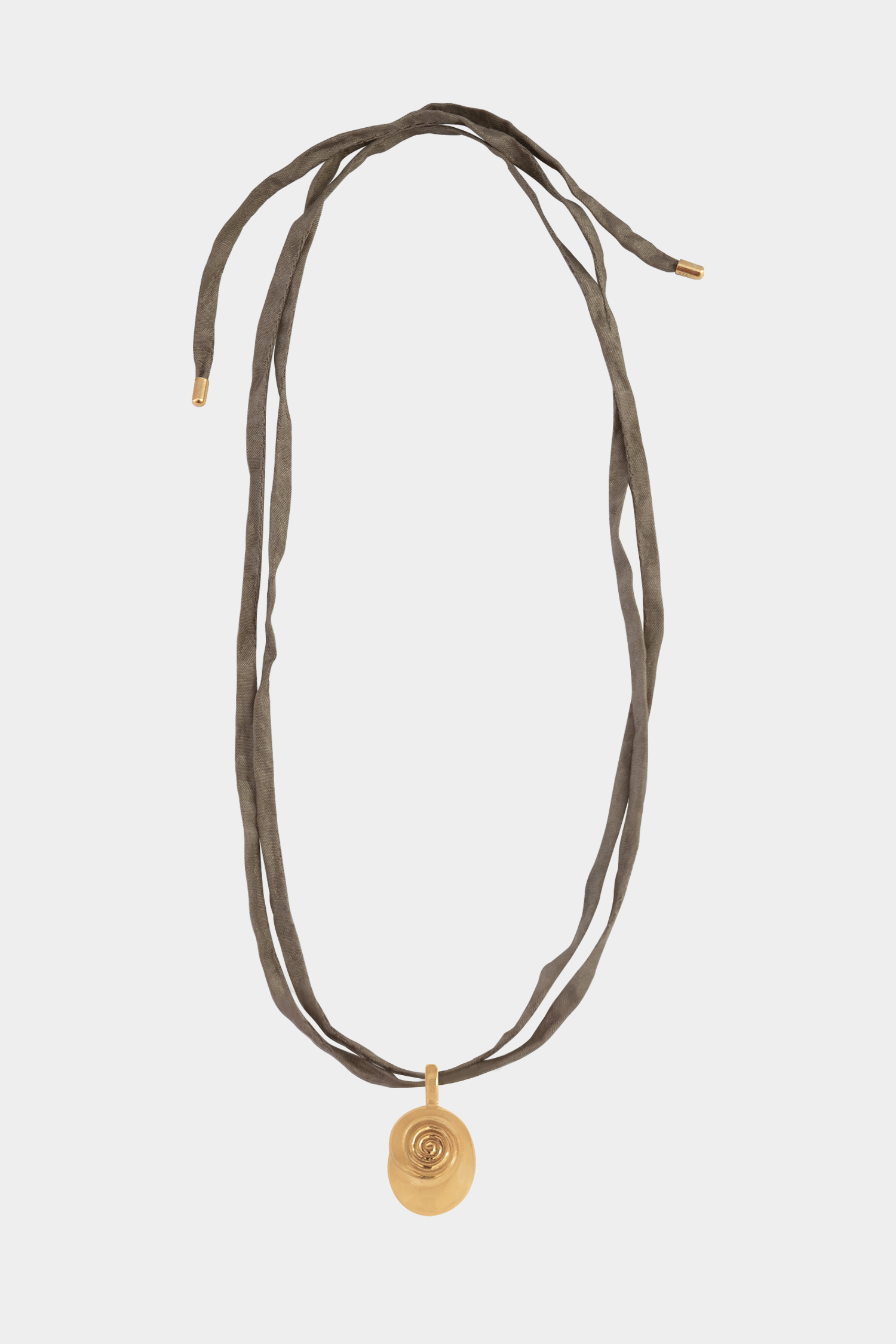 Sand Nautilus on Raw Silk | Gold/Mocha