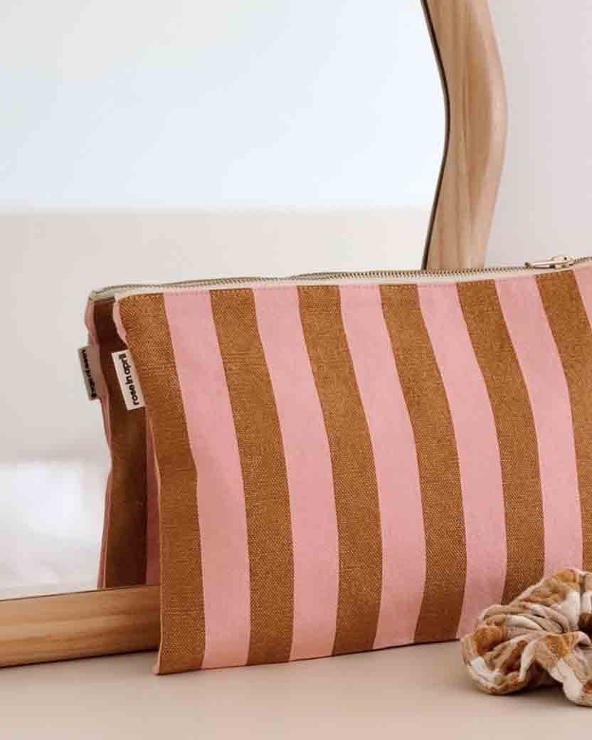 The Big Pouch | Strawberry Stripe