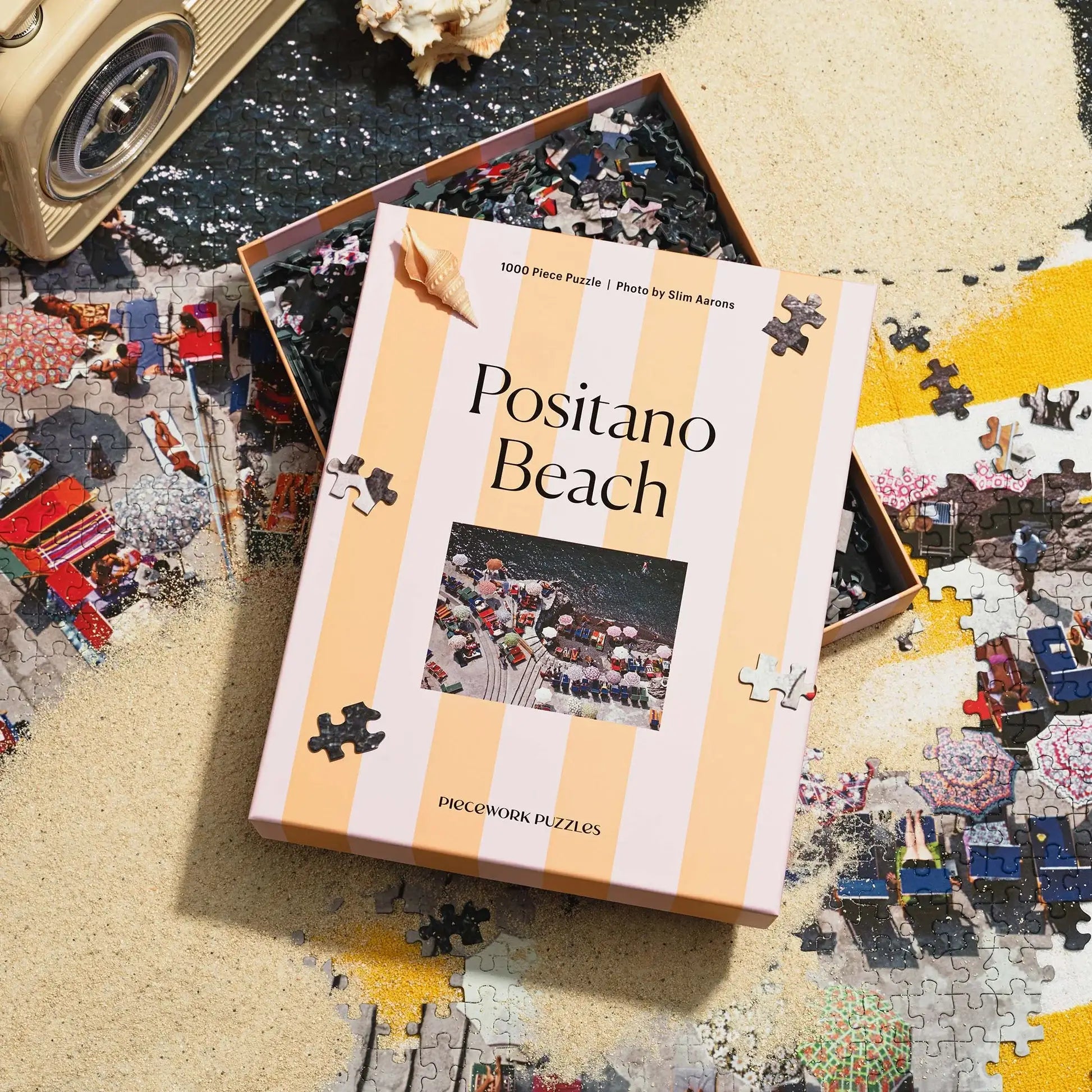 Piecework Puzzle | Slim Aarons Positano Beach