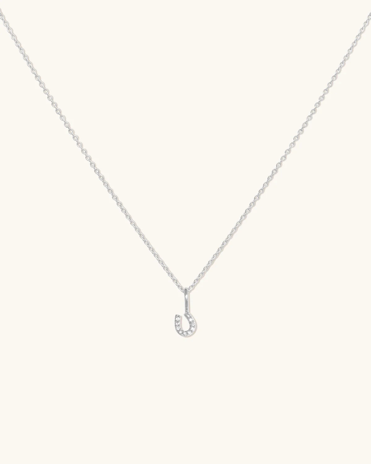 Leah Alexandra | Tiny Horseshoe Necklace | Silver