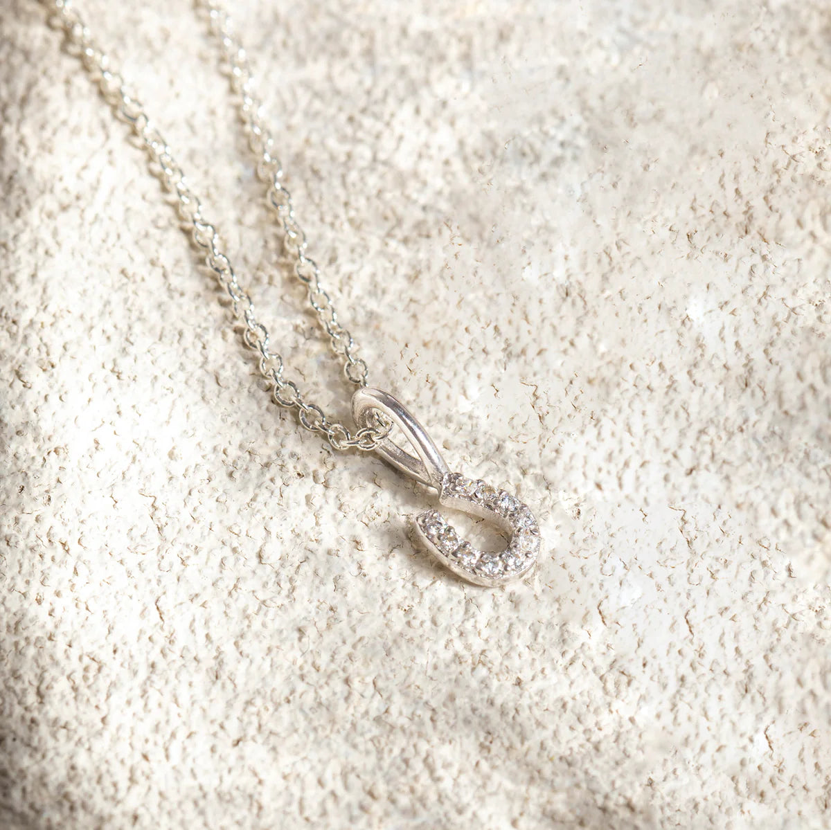 Leah Alexandra | Tiny Horseshoe Necklace | Silver