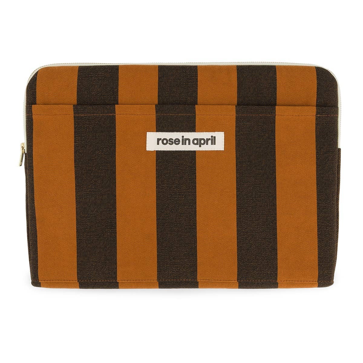 The Laptop Sleeve | Pecan Night Big Stripe
