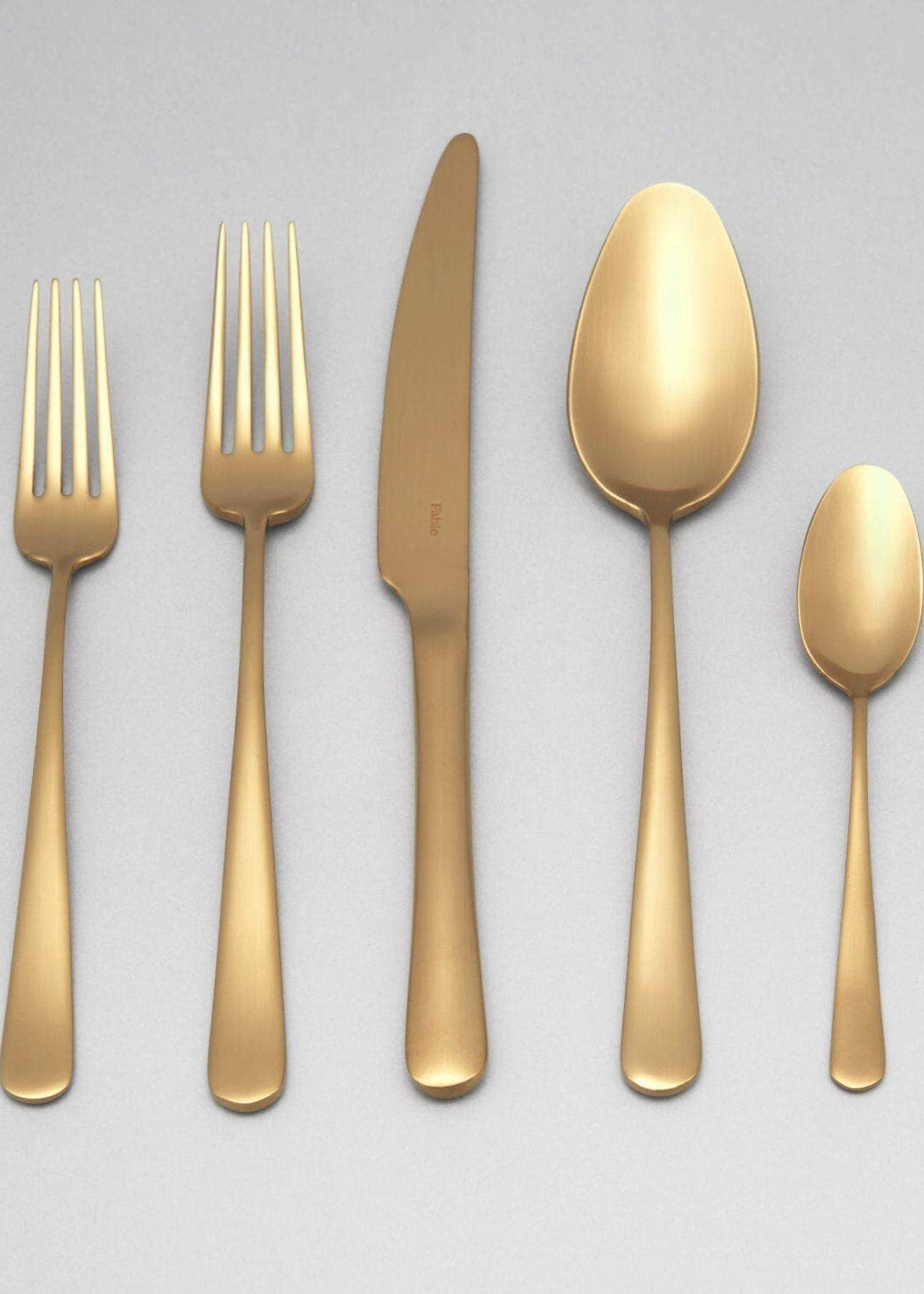 Fable Flatware Set | Matte Gold