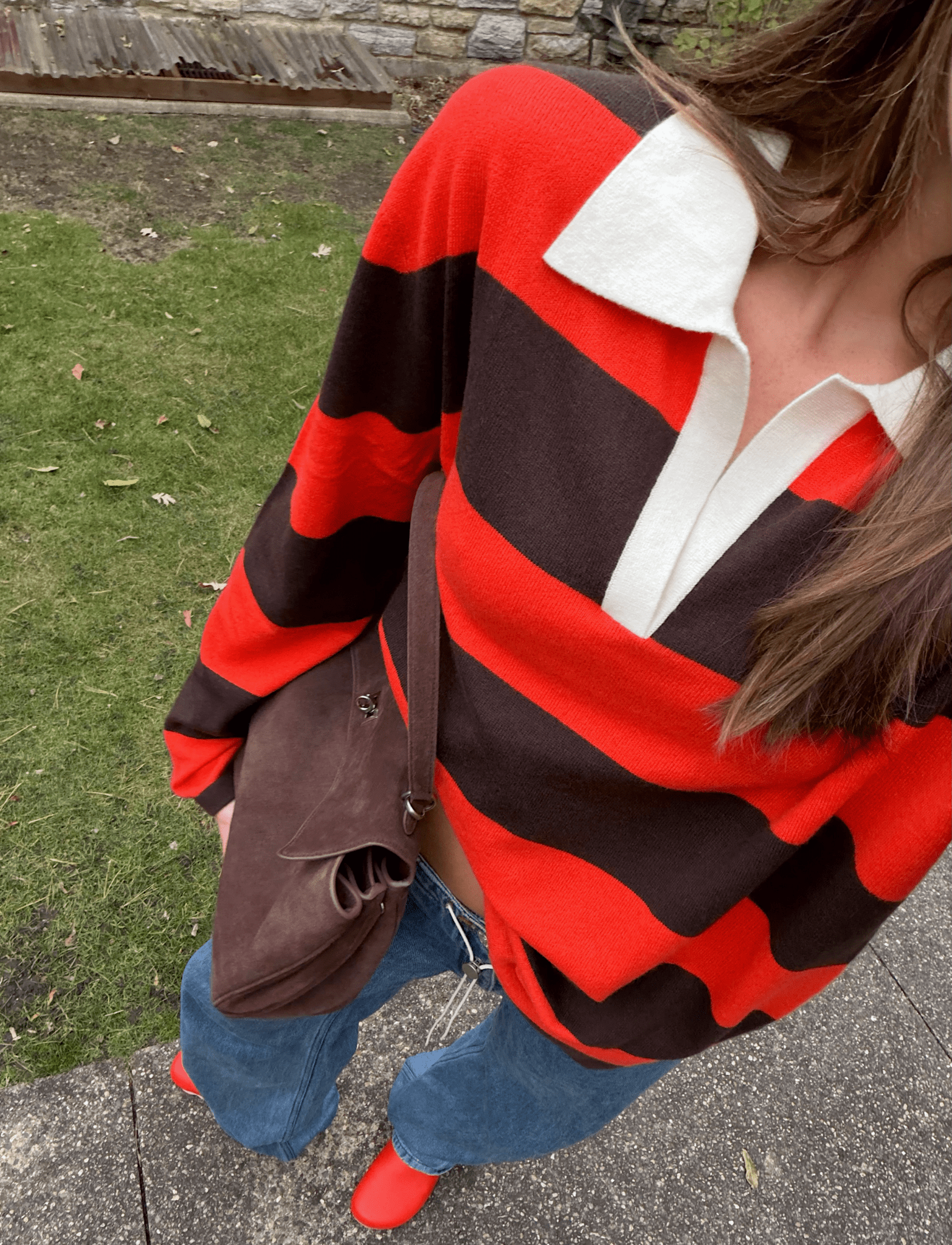 Apres June | Cashmere Rugby Stripe | Aperol & Cocoa