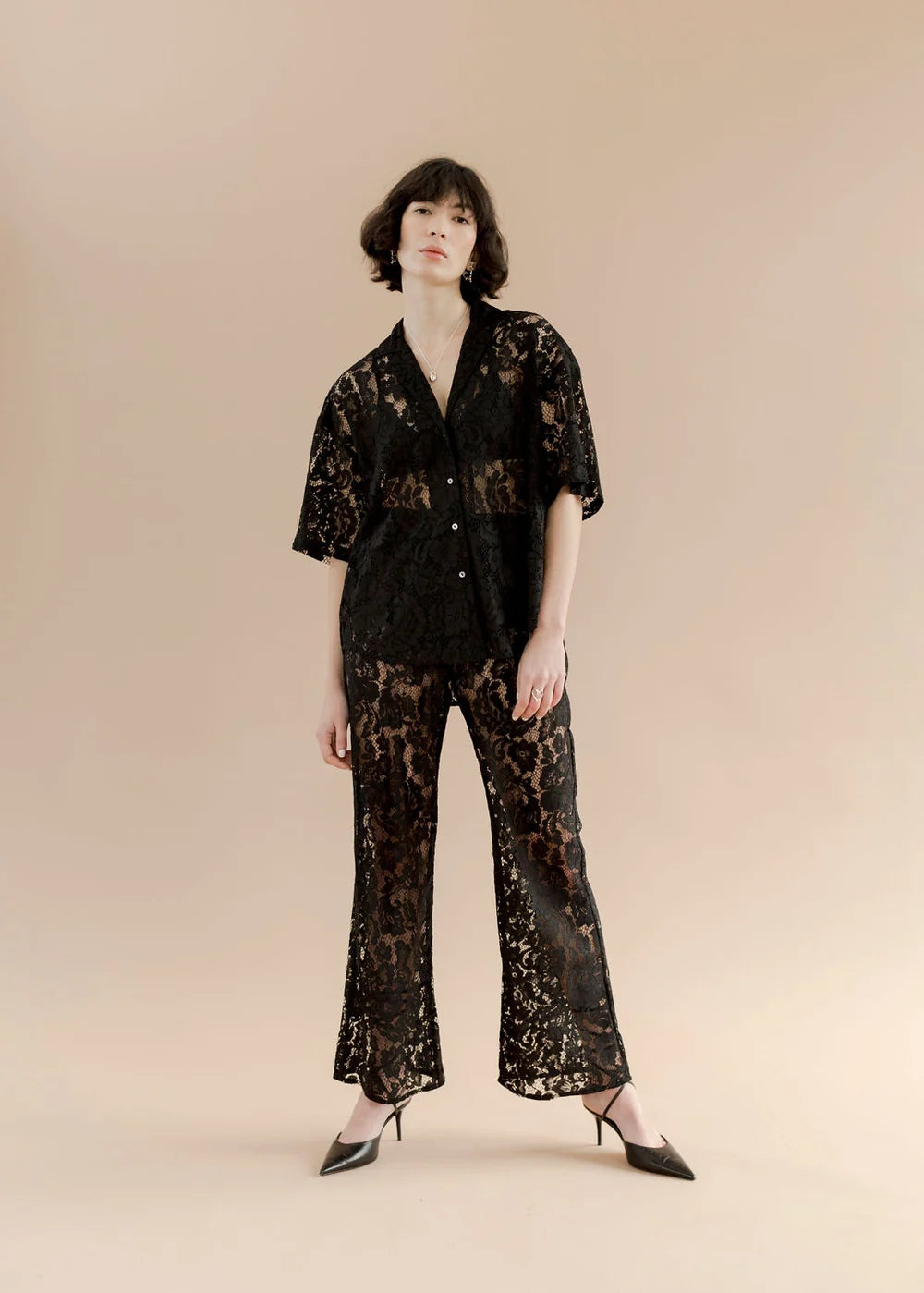 A Bronze Age | Romeo Shirt | Black Lanai Lace