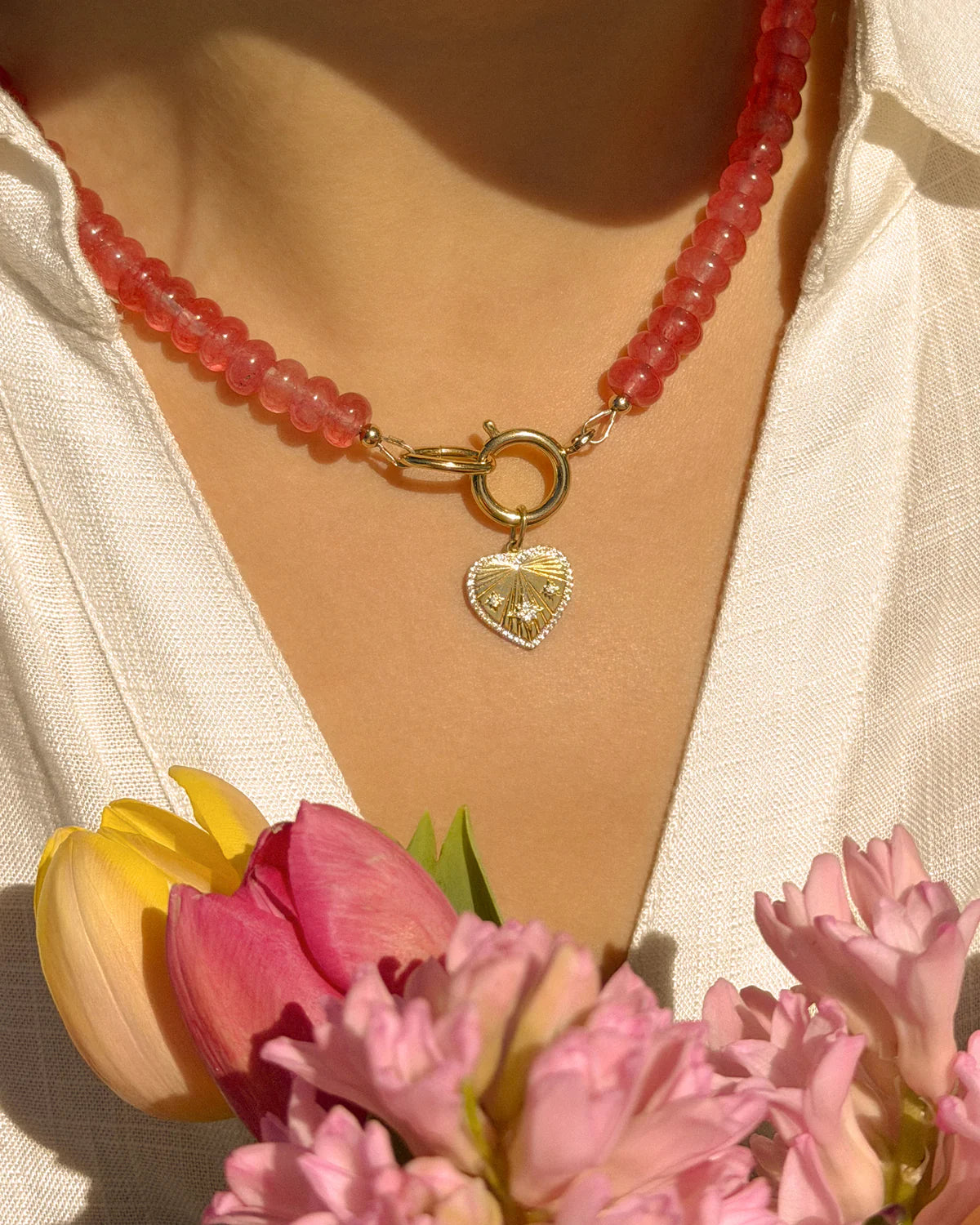 Leah Alexandra | Cherry Quartz Gemstone Necklace