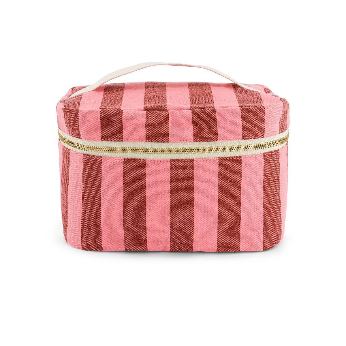 The Vanity Case | Brick Pink Stripe - Paloma