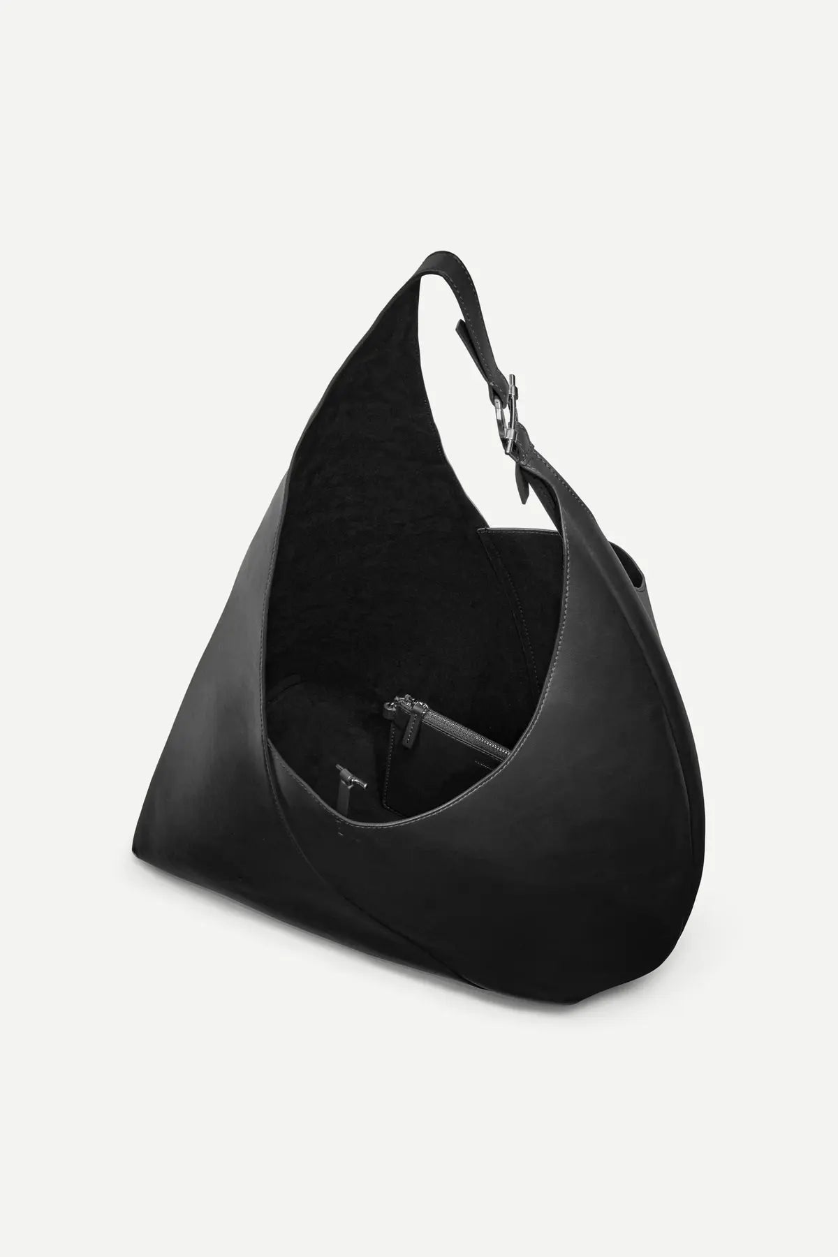 Samsoe | Sakaia Leather Shoulder Bag | Black