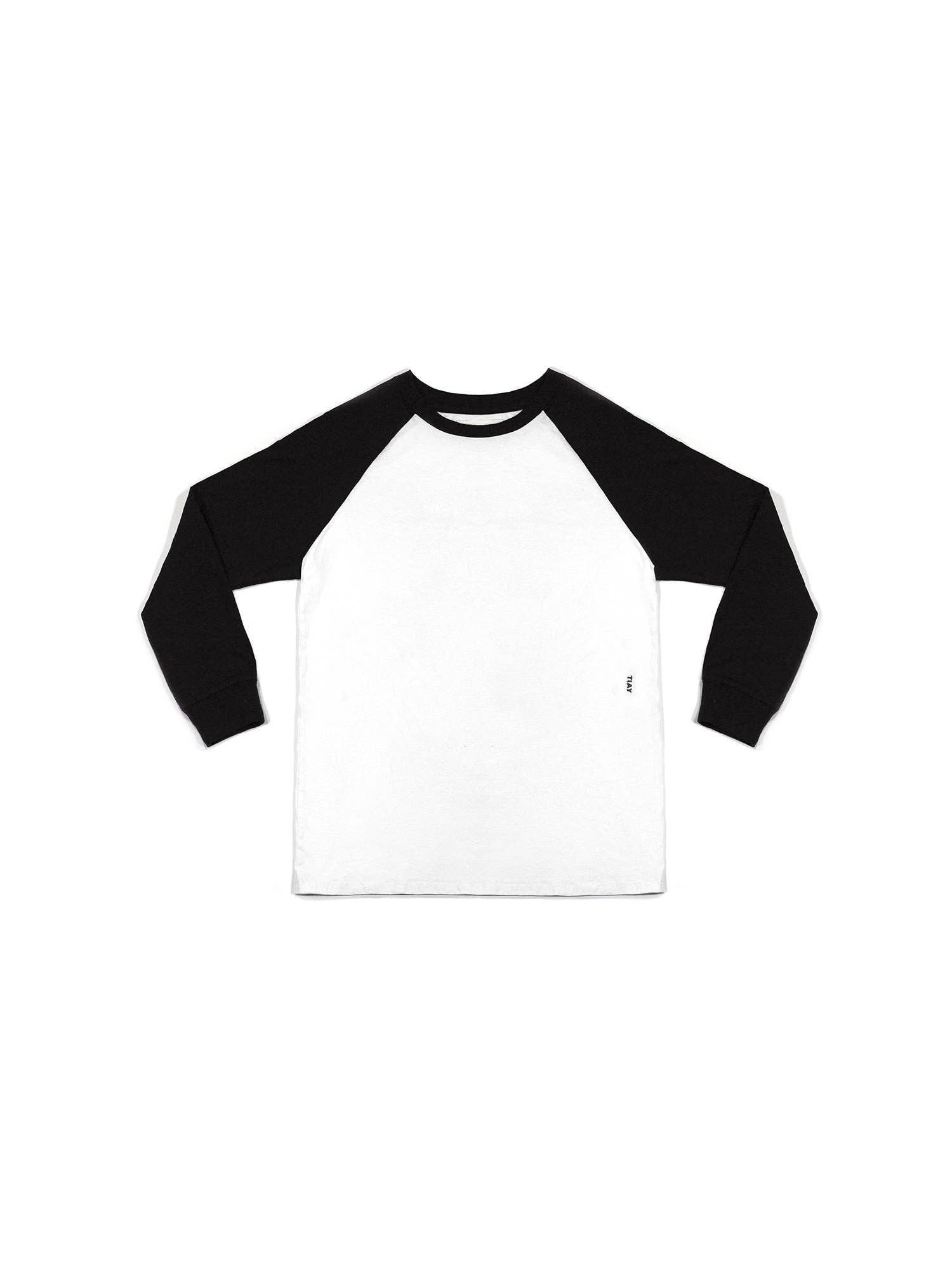 Tomorrow in a Year| Loose Fit Raglan Baseball Tee| Black/White