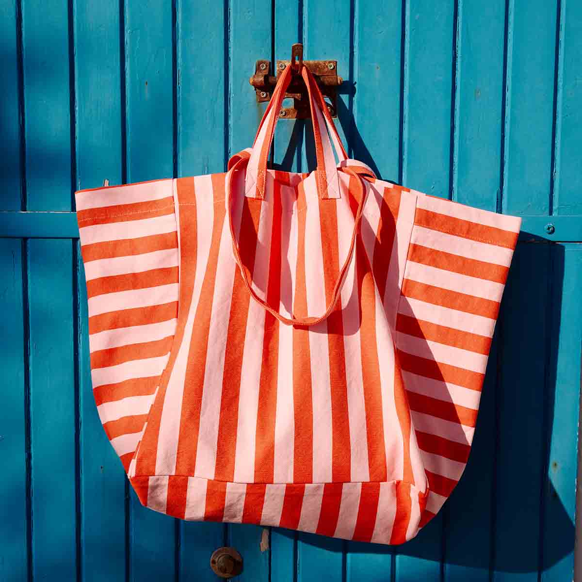 The Big Bag | Tomato Candy Pink Stripe